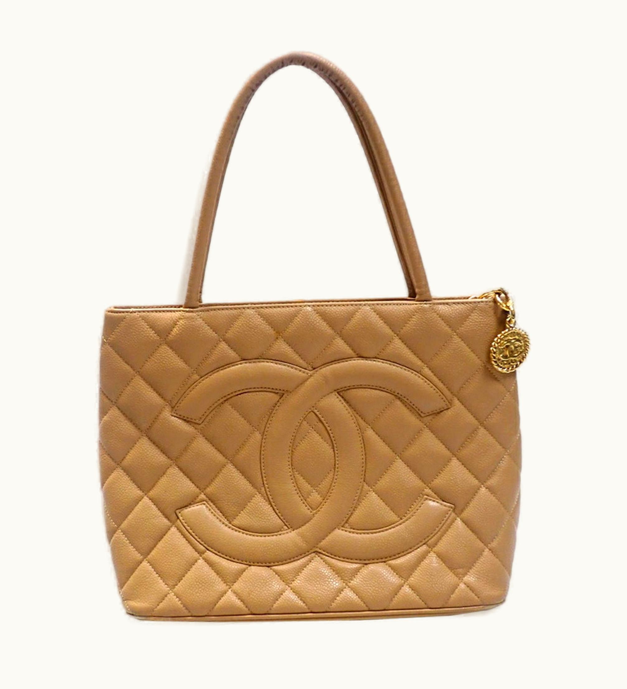 Chanel Chanel Reproduction Caviar Skin No. 8 Beige Tote Bag