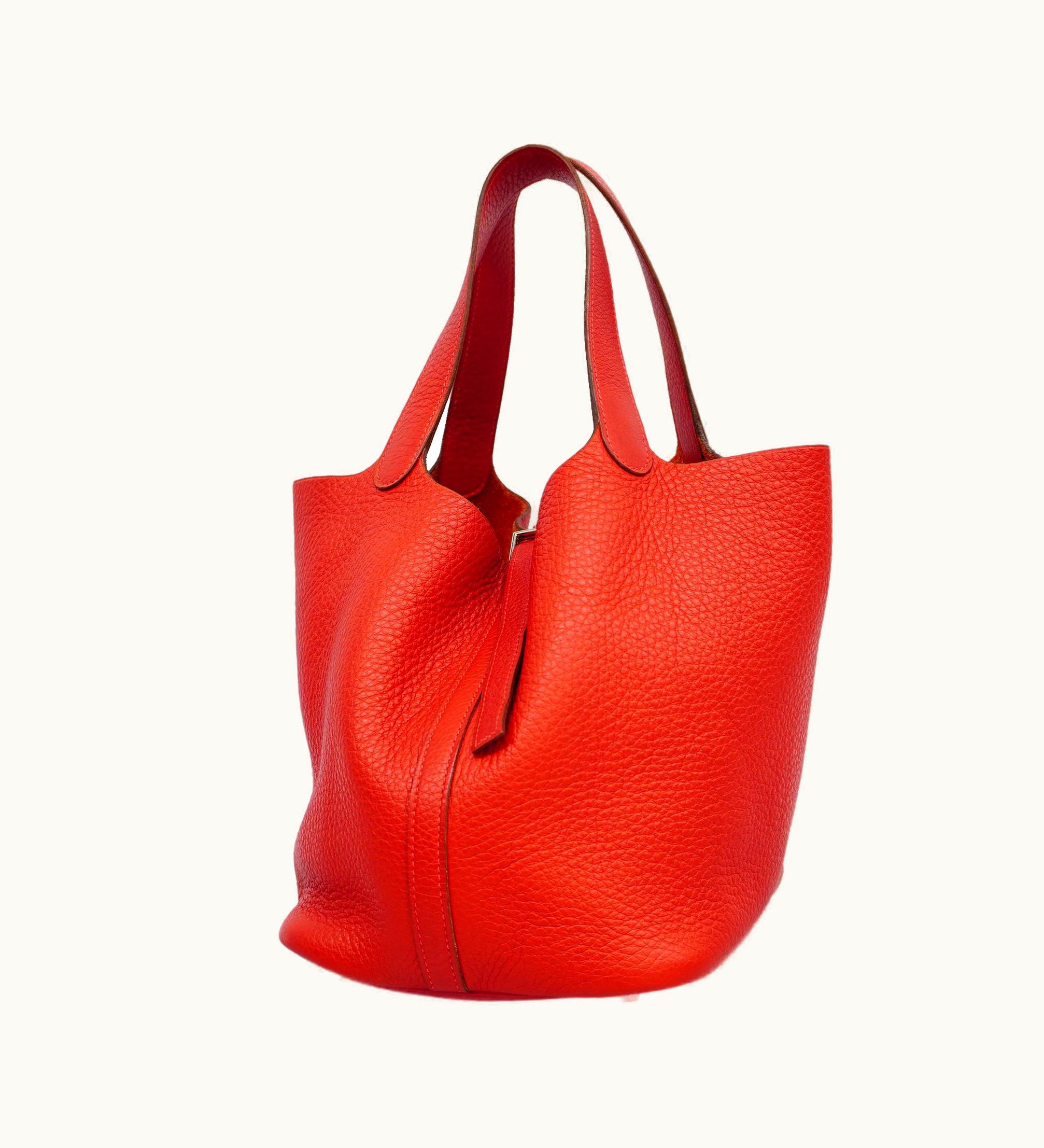 Hermès Hermès Picotin Picotine MM G Engraved Women's Togo Leather Handbag