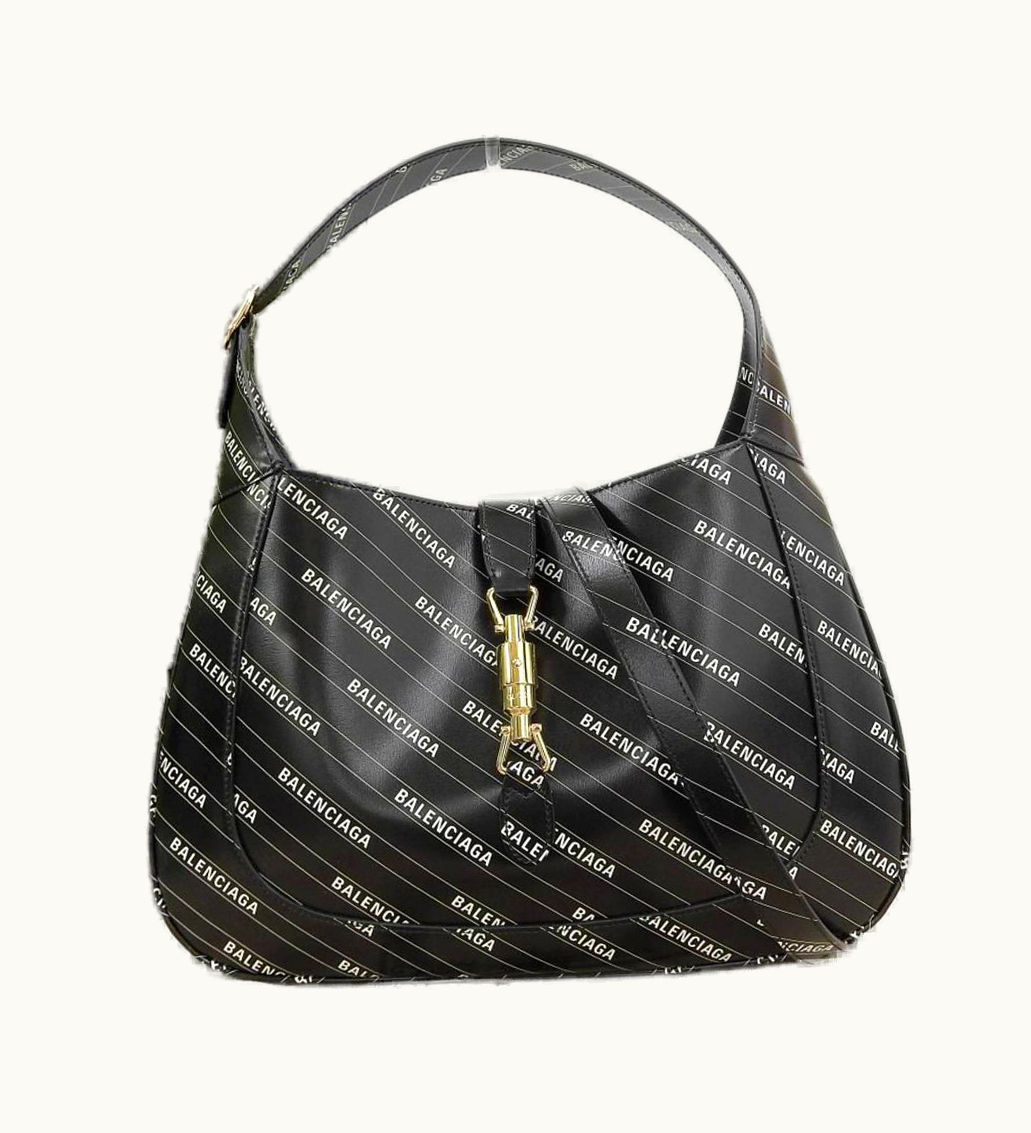 Gucci Gucci X Balenciaga Jackie 1961 The Hacker Project Medium Bag Black 636712 498879