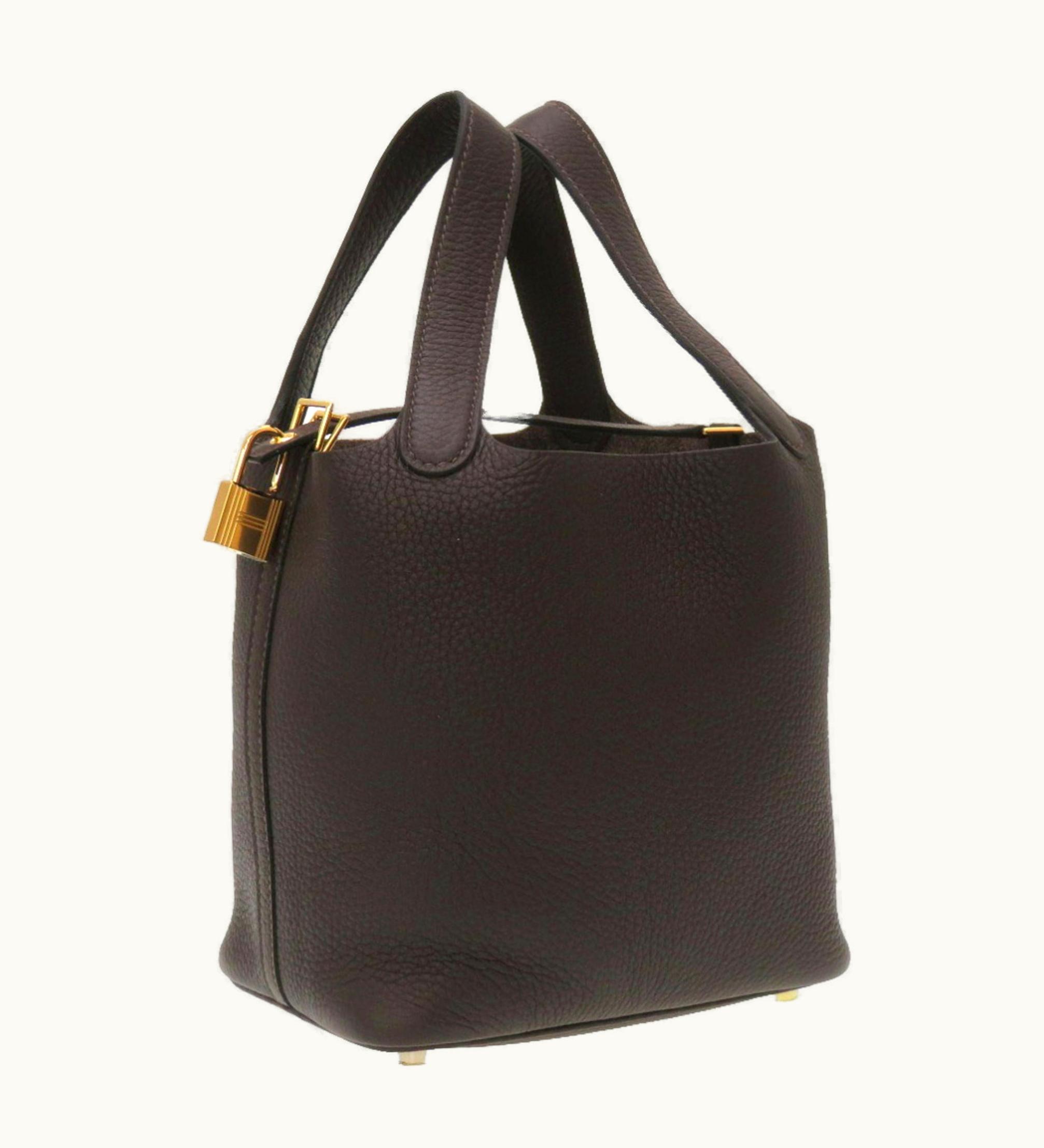 Hermès Hermès Picotin Lock PM Taurillon Clemence Macassar U Stamp [] Handbag Brown