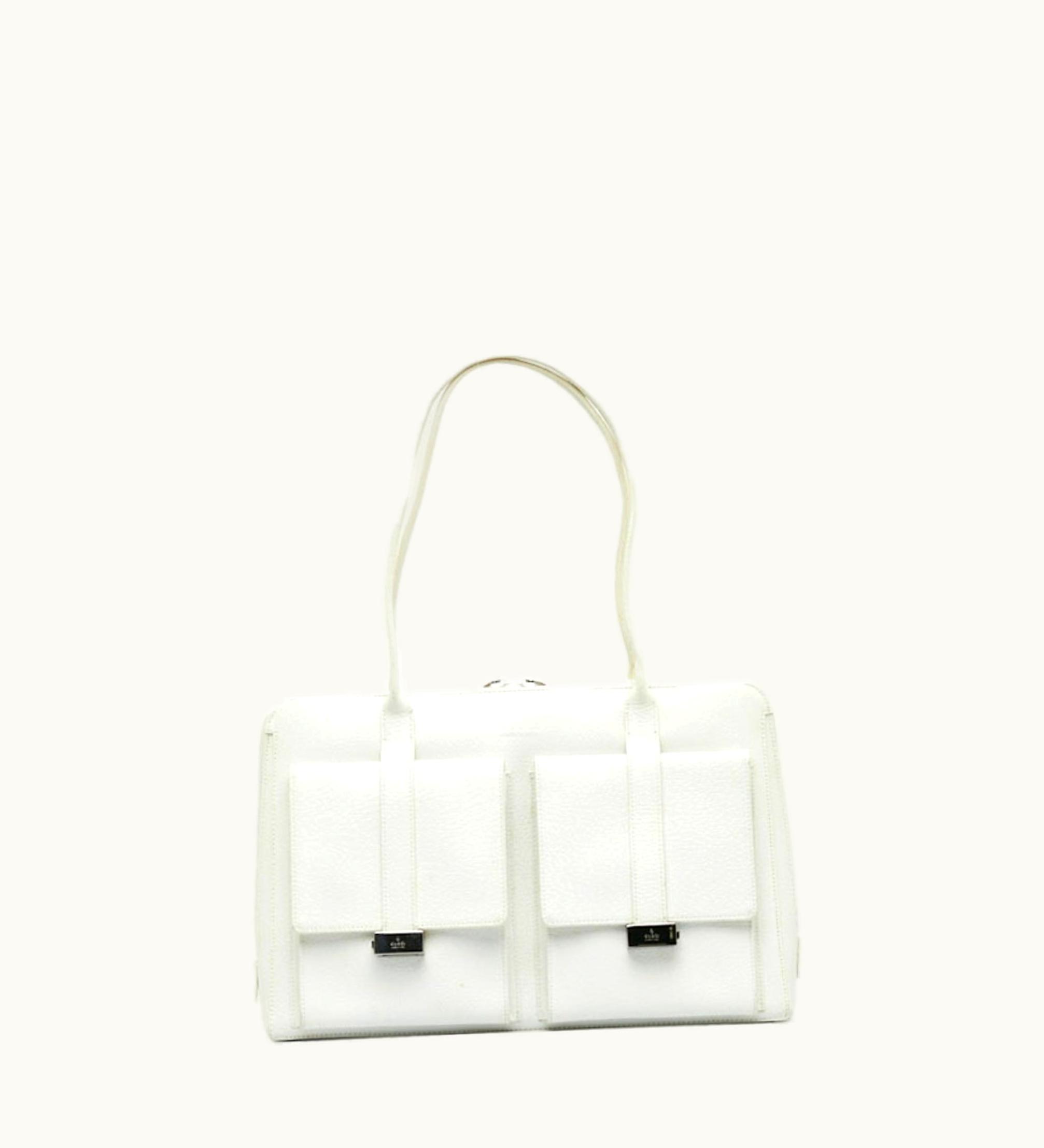 Gucci Gucci Handbag Shoulder Bag 002 1045 White Leather Ladies