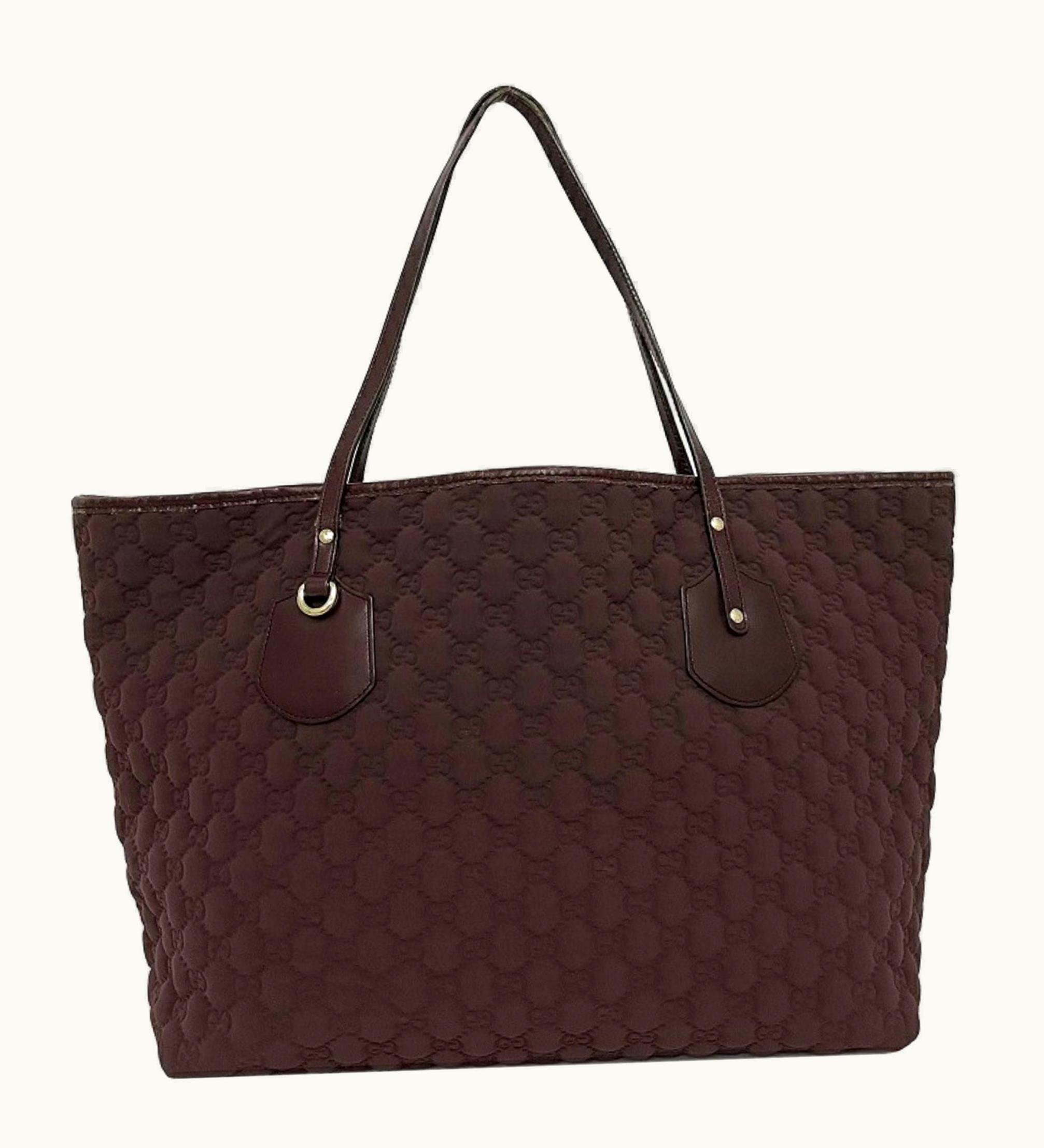 Gucci Gucci Tote Bag Jolly Large Wine Red GG Neopren 211975 502752 Nylon Canvas Gucci Ladies Handbag