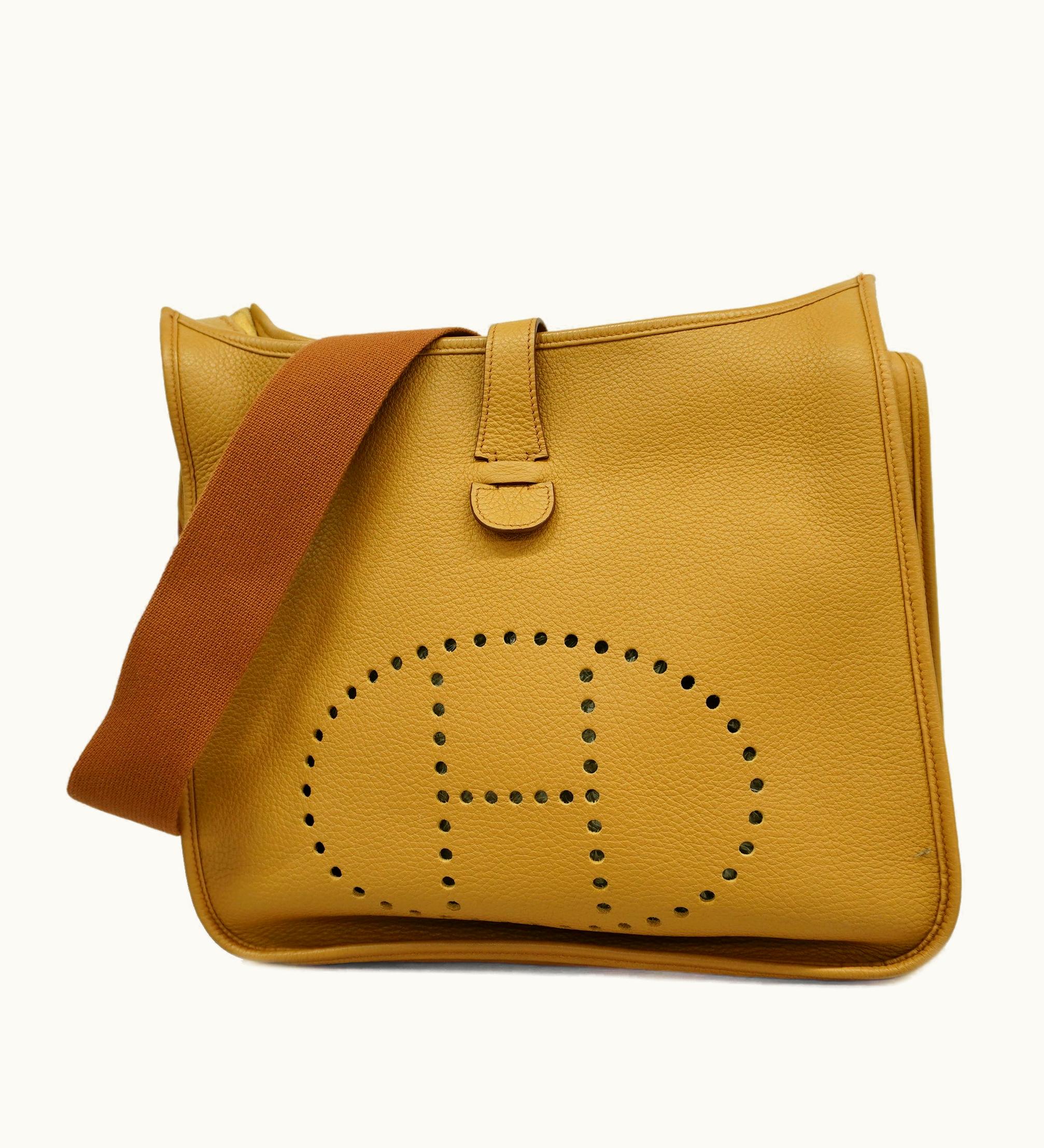 Hermès Hermès Evelyne Evelyne 2 L Engraved Tabak Camel Women's Taurillon Clemence L