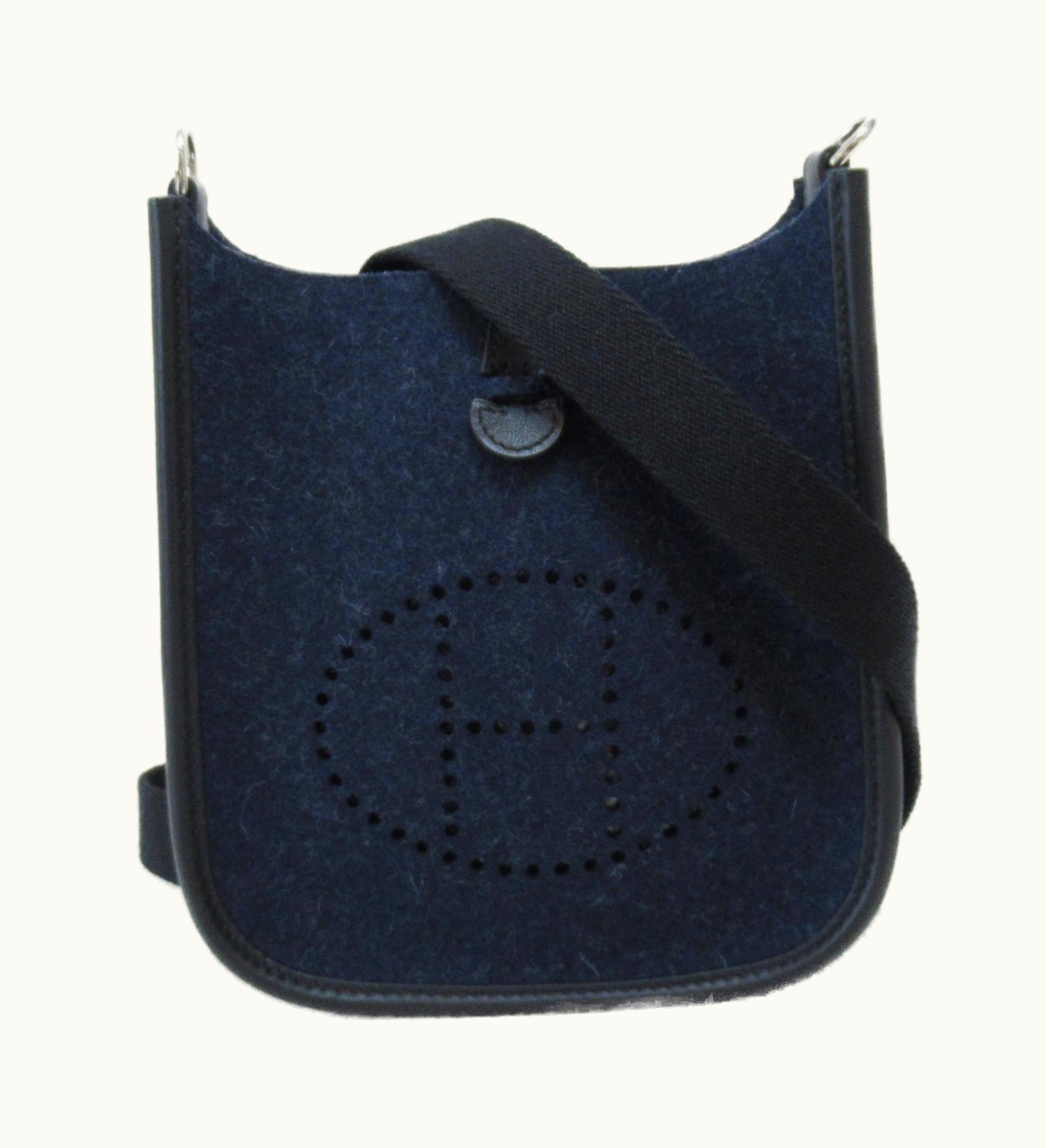 Hermès Hermès Evelyne Tpm Shoulder Bag Navy Black Leather