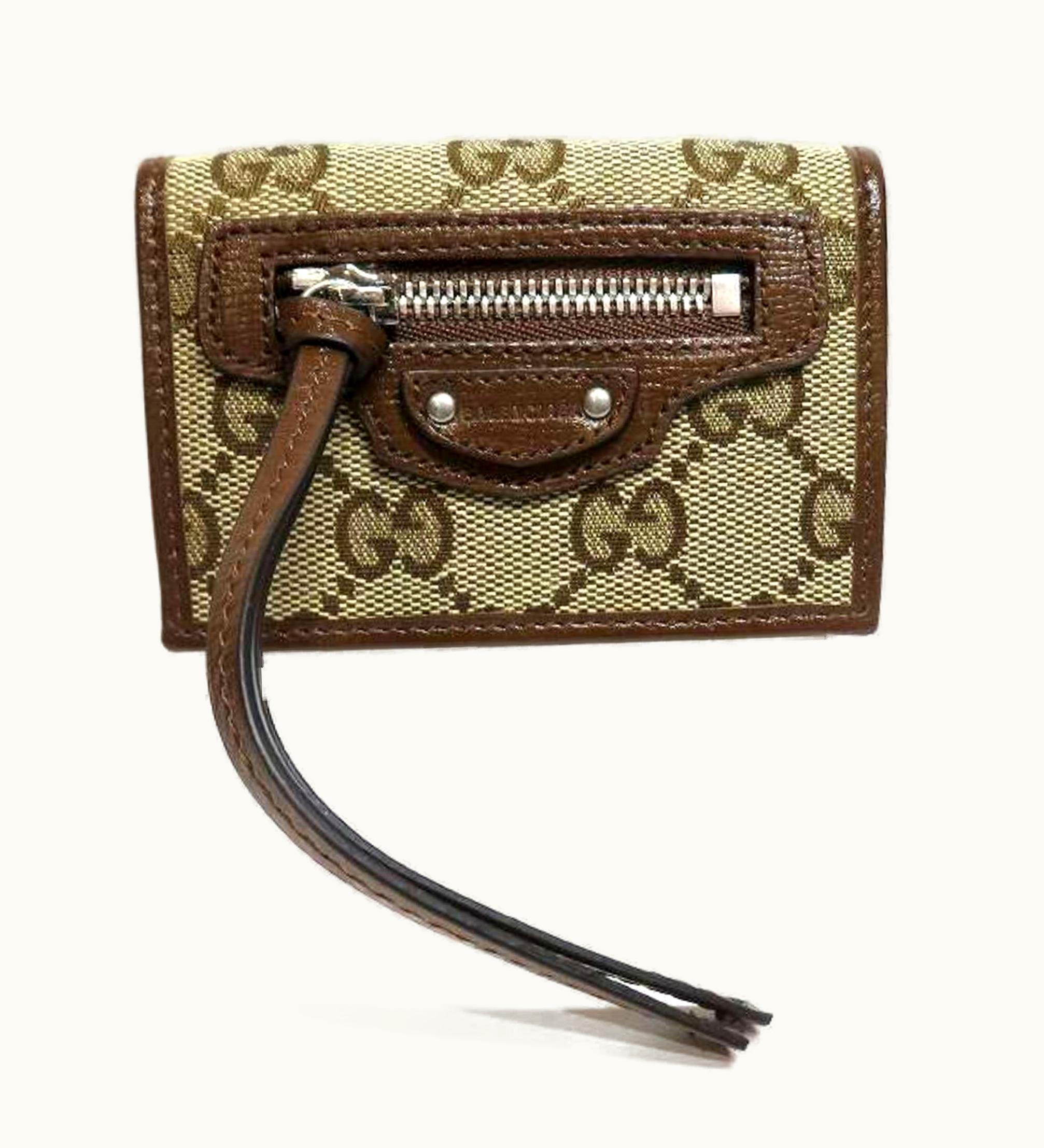 Gucci Gucci GG Canvas Balenciaga Collaboration Compact Wallet 681708 3 Fold Women's Item