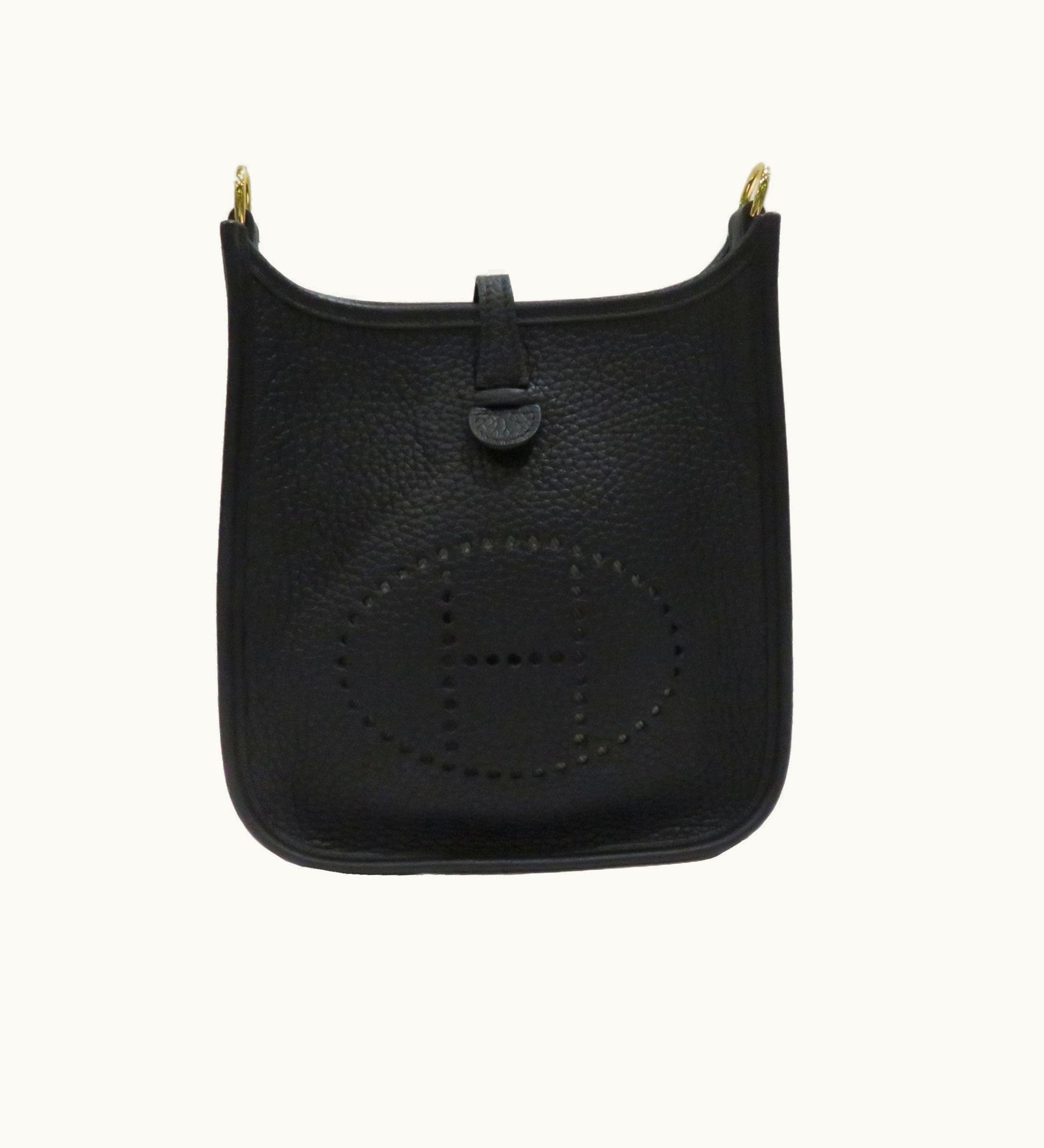 Hermès Hermès Evelyne Tpm Black G Metal Taurillon U Engraved Women's Men's Bag