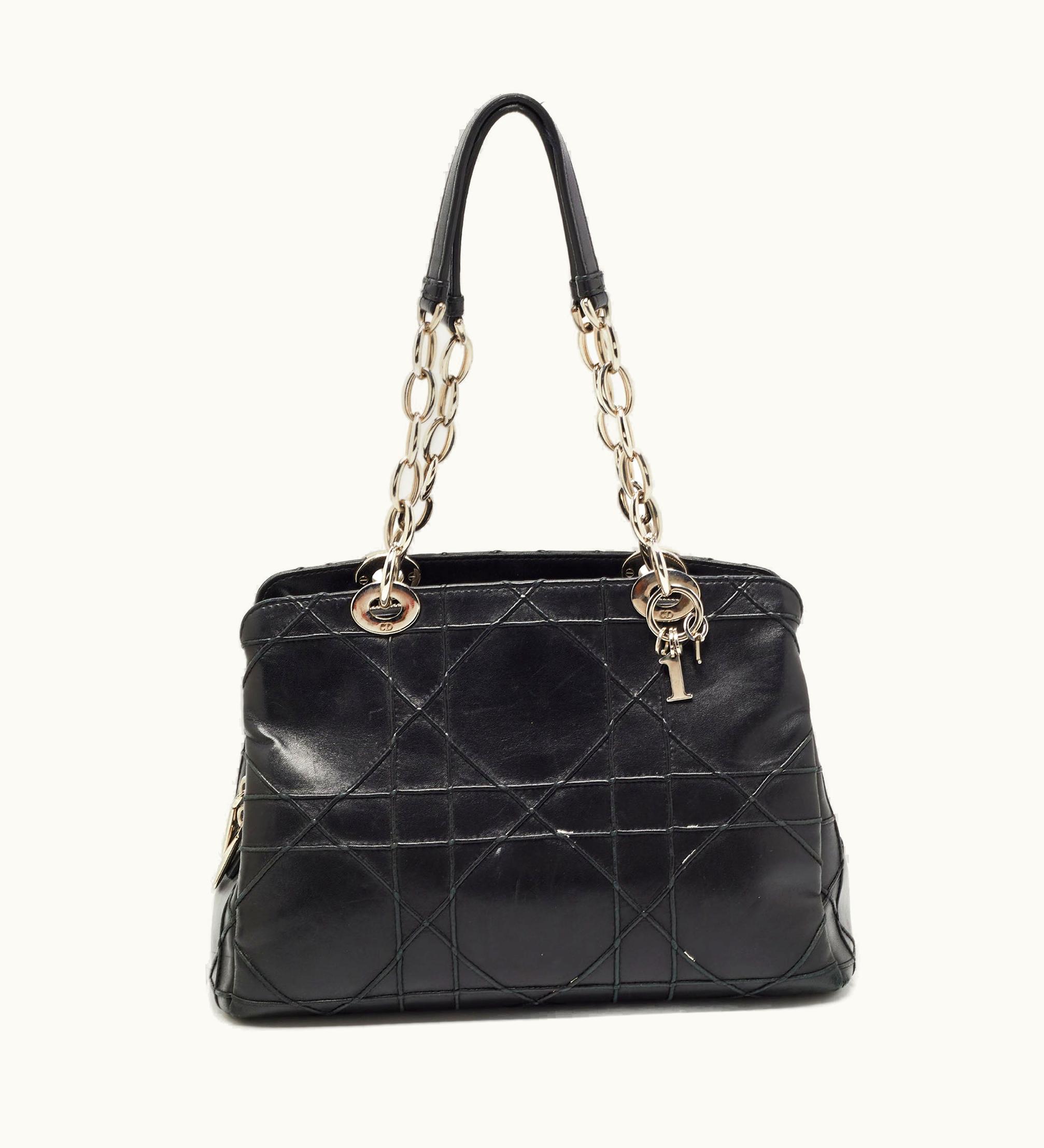 Dior Dior Black Cannage Leather Small Soft Lady