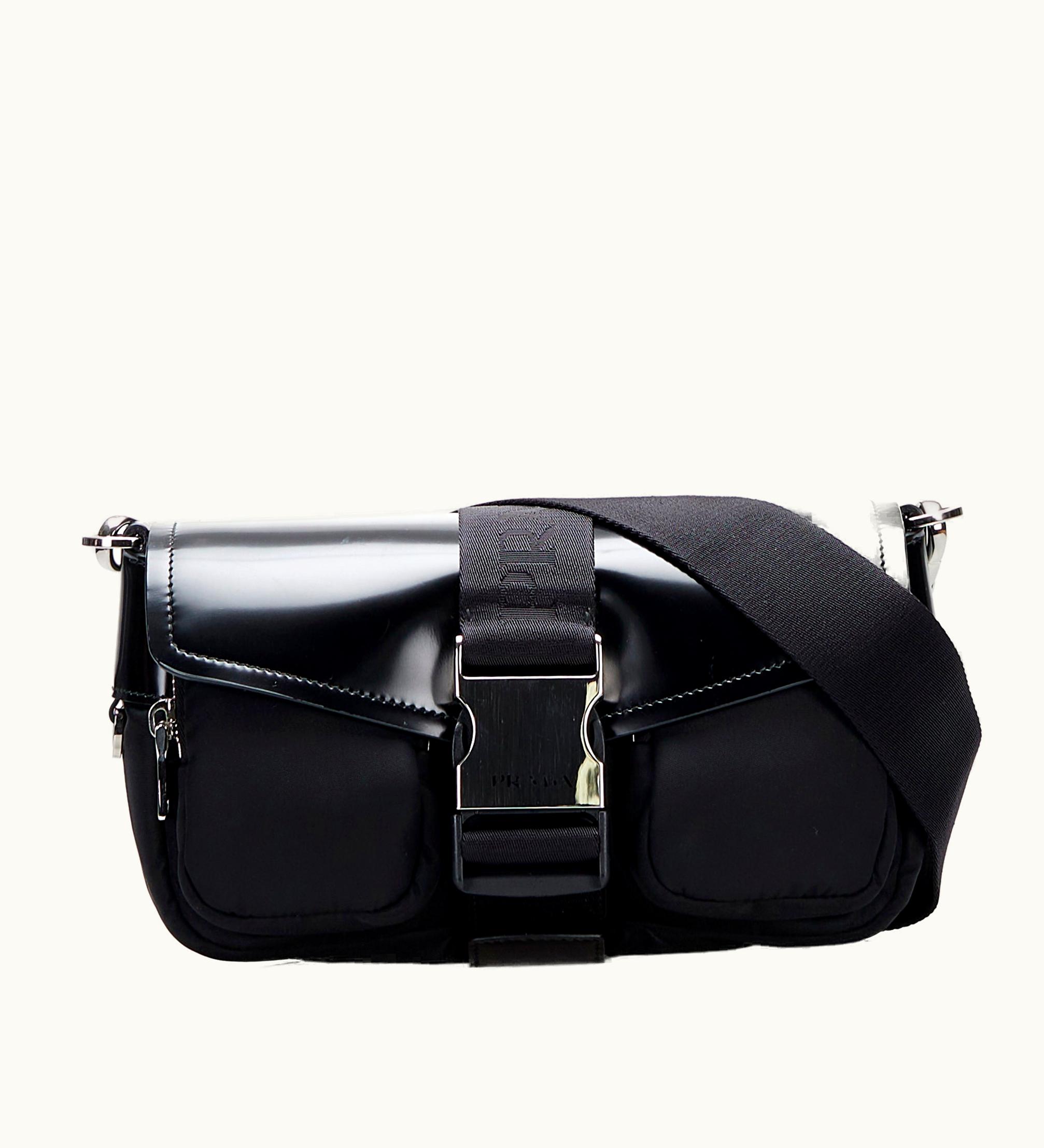 Prada Prada Re-Nylon & Spazzolato Pocket Crossbody Crossbody Bag