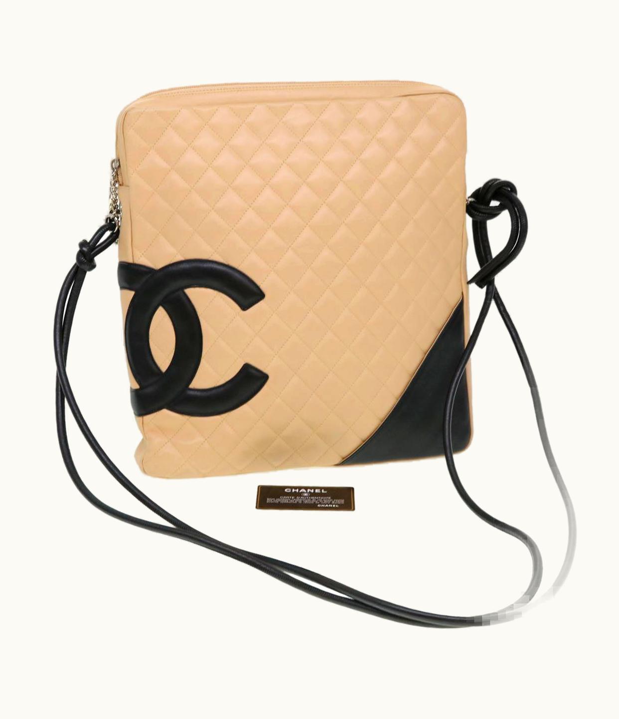 Chanel Chanel Cambon Line Shoulder Bag Caviar Skin Beige CC