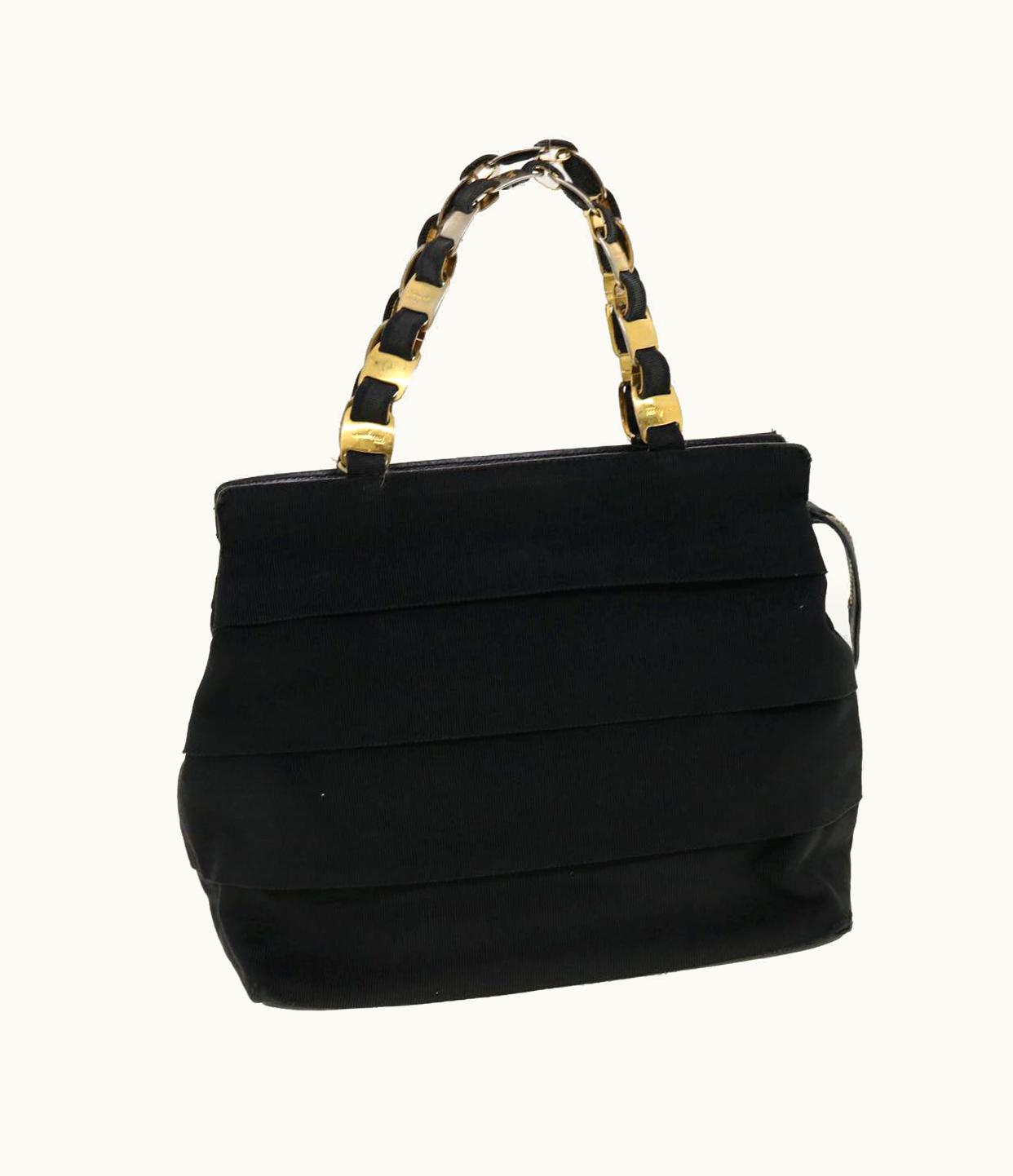 Salvatore Ferragamo Salvatore Ferragamo Hand Bag Nylon Black Au-21-5251