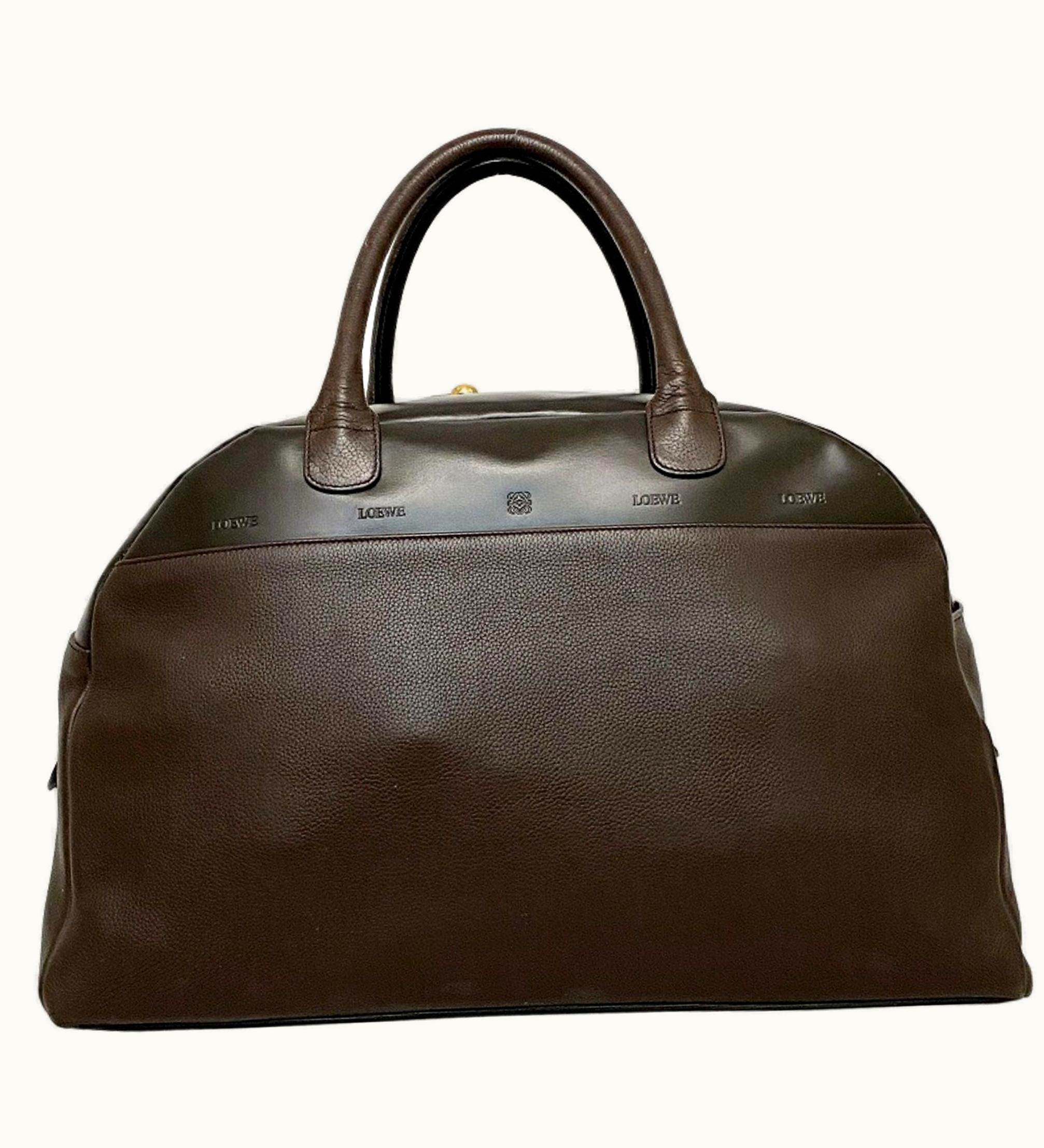 Loewe Loewe Boston Bag Brown Anagram Leather Loewe Ladies