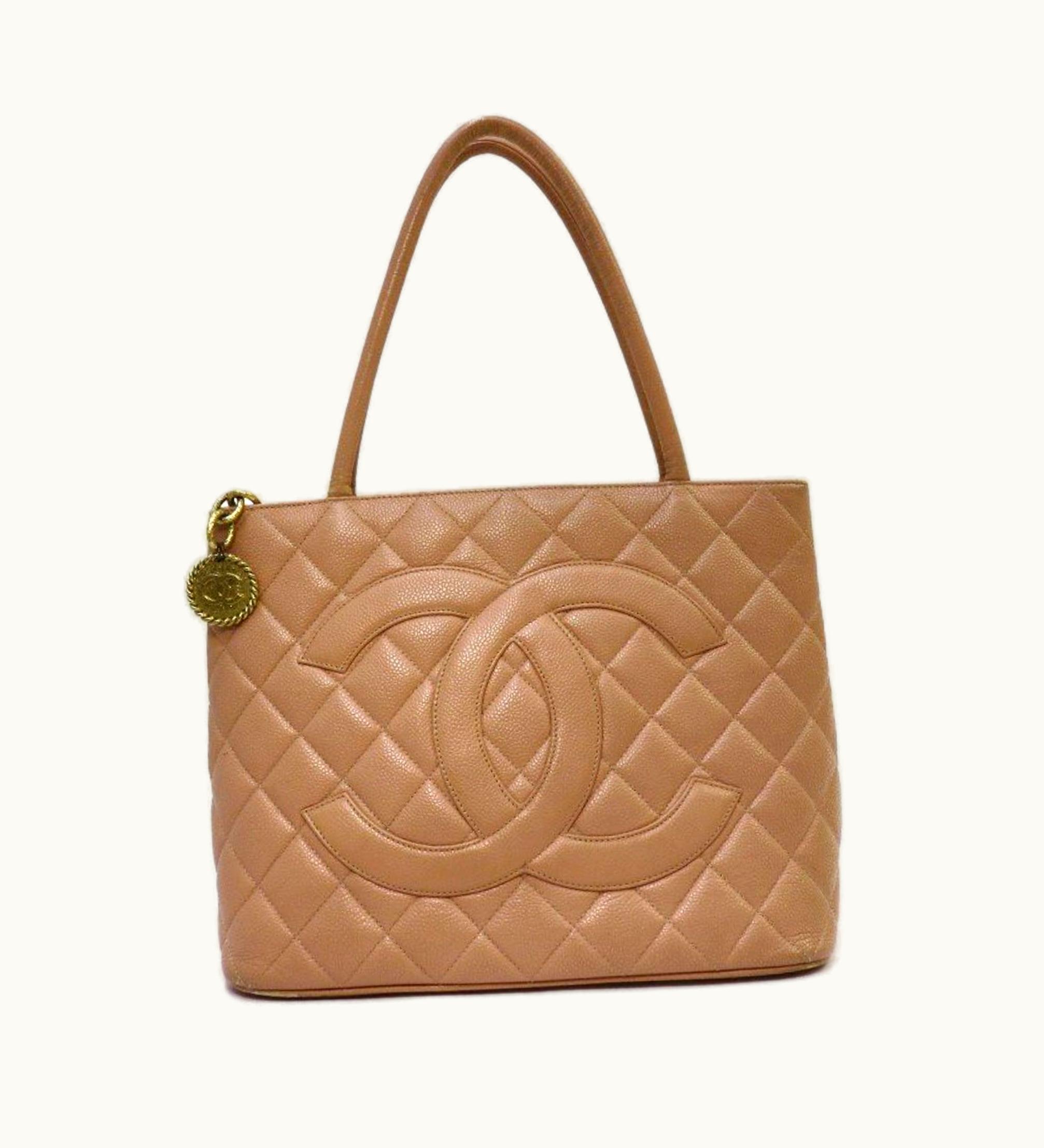 Chanel Chanel Caviar Skin Reproduction Tote Handbag Bag Pink