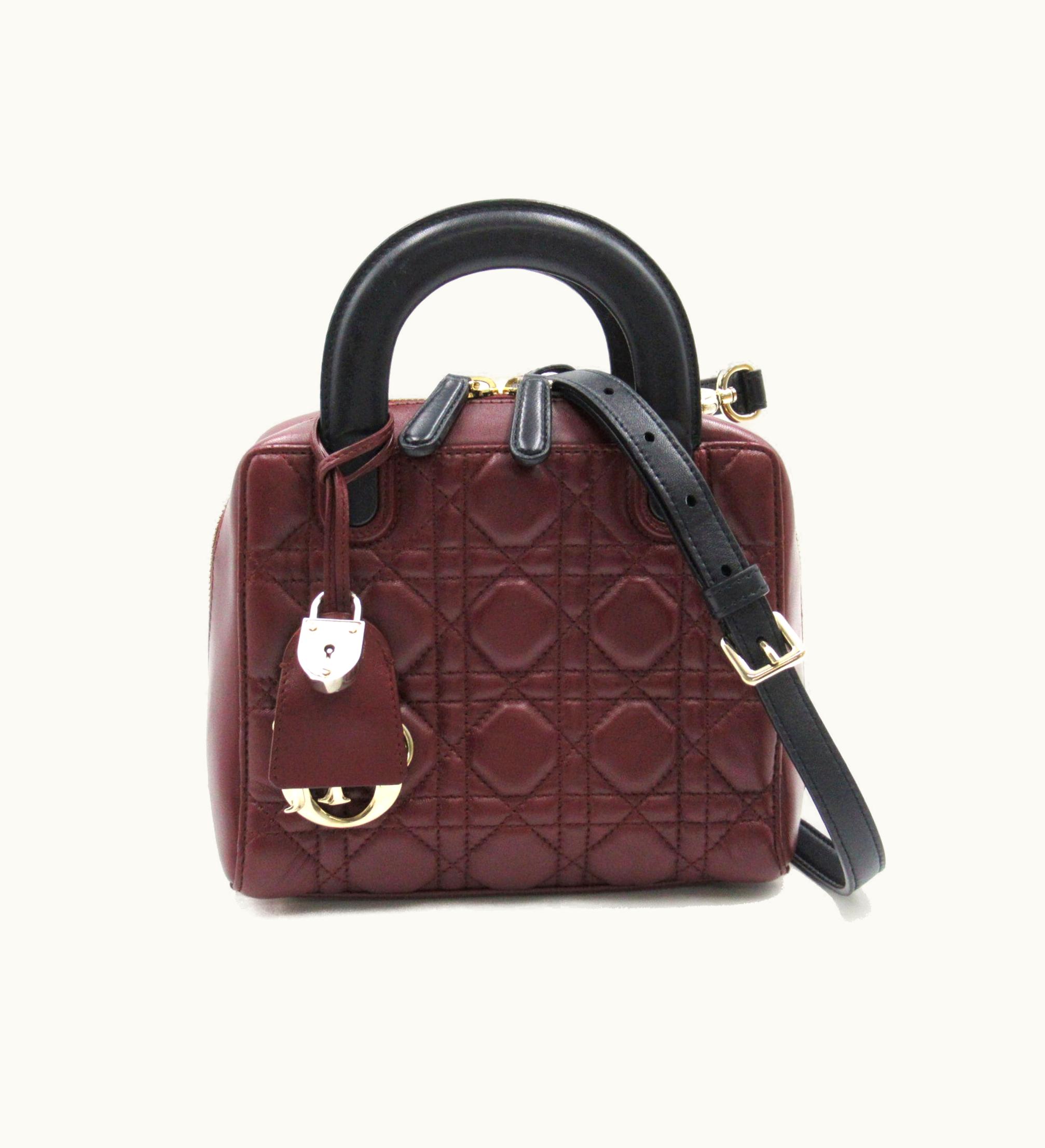 Dior Dior Lily Classic Cannage Shoulder Bag Bordeaux System Lambskin [Sheep Leather] 01-Bo-0176