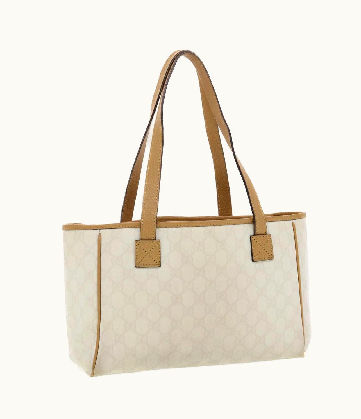 Gucci Gucci GG Canvas Shoulder Bag Pvc Leather White 26422