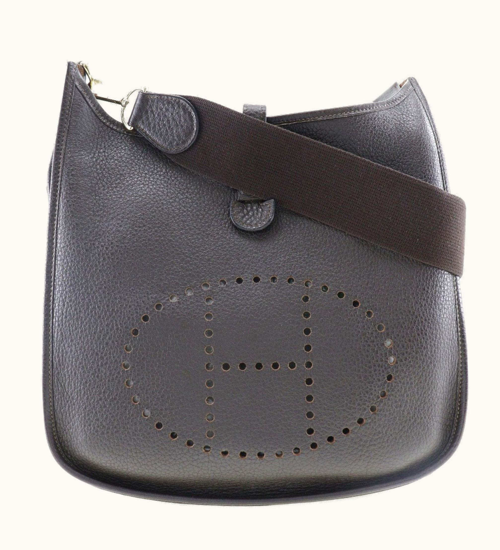 Hermès Hermès Evelyn 2PM Shoulder Bag Taurillon Clemence Brown Women's