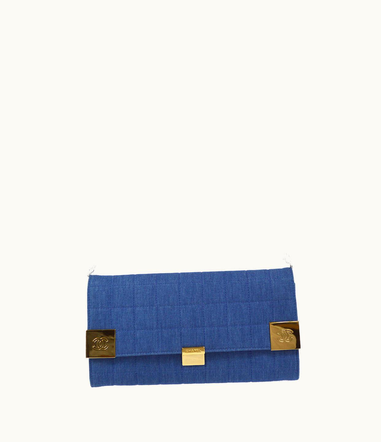 Chanel Chanel Choco Bar Chain Shoulder Bag Indigo Denim 66908