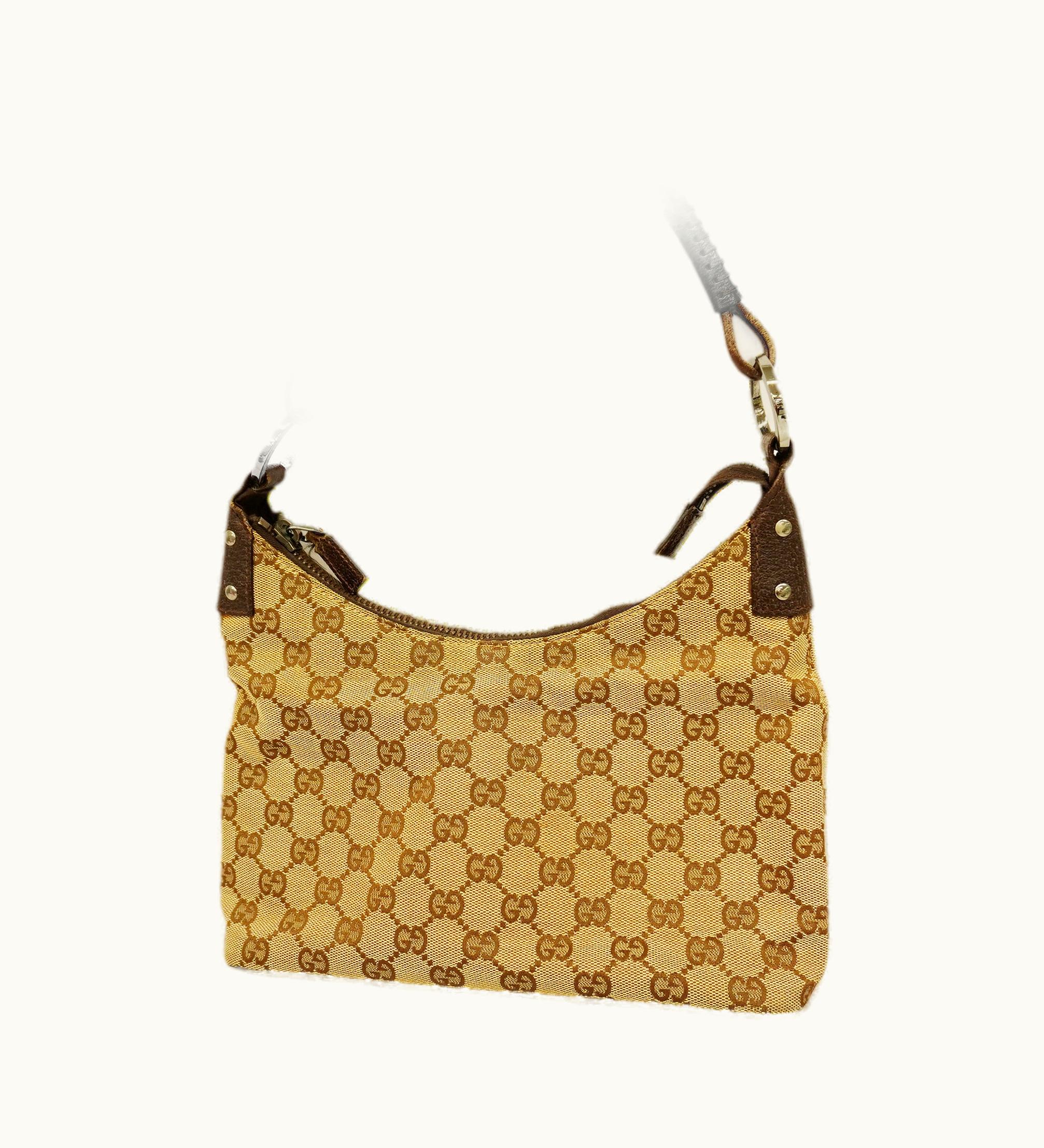 Gucci Gucci GG Canvas Shoulder Bag 115002 Women's Shoulder Bag Beige, Brown