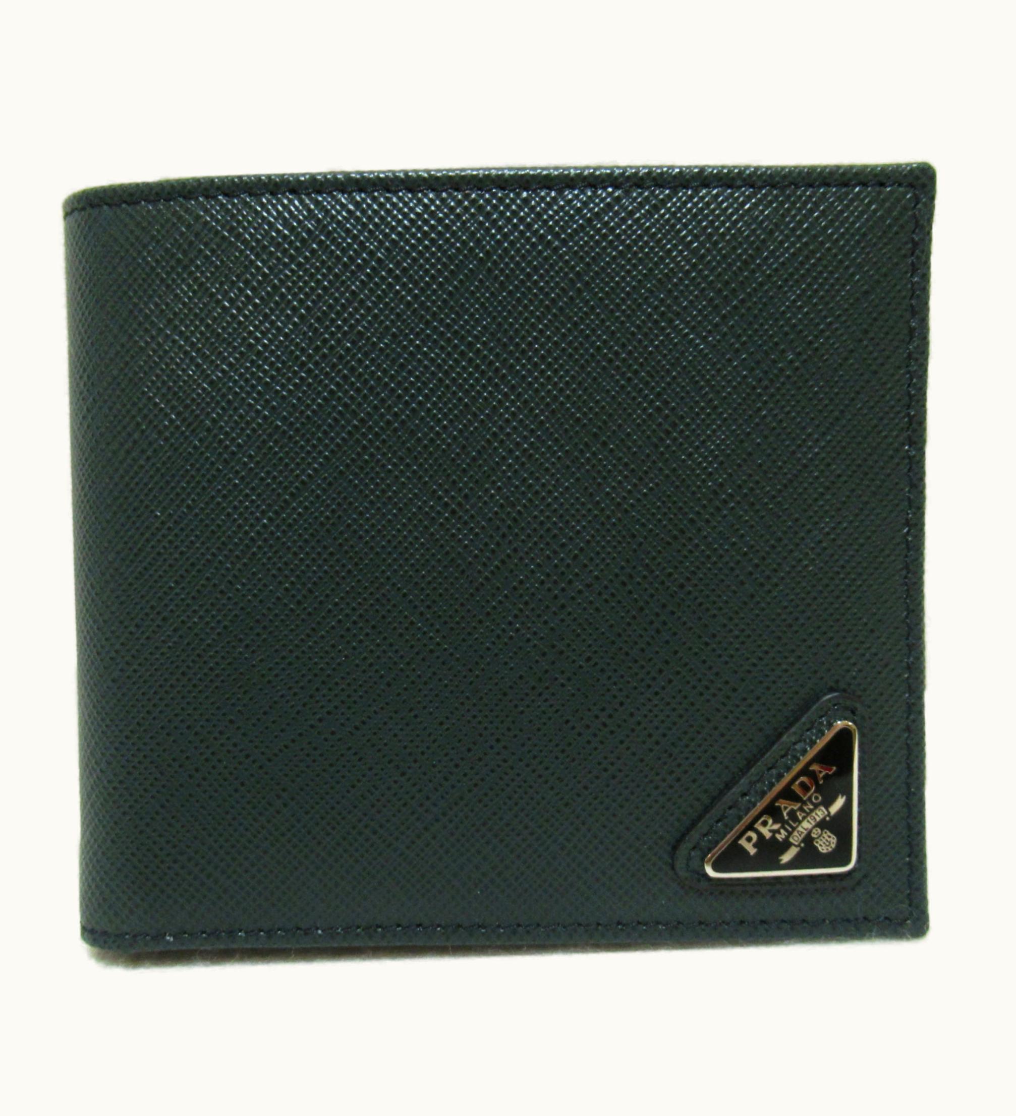 Prada Prada Two Fold Wallet Khaki Safiano Leather 2Mo738Qhhf077U