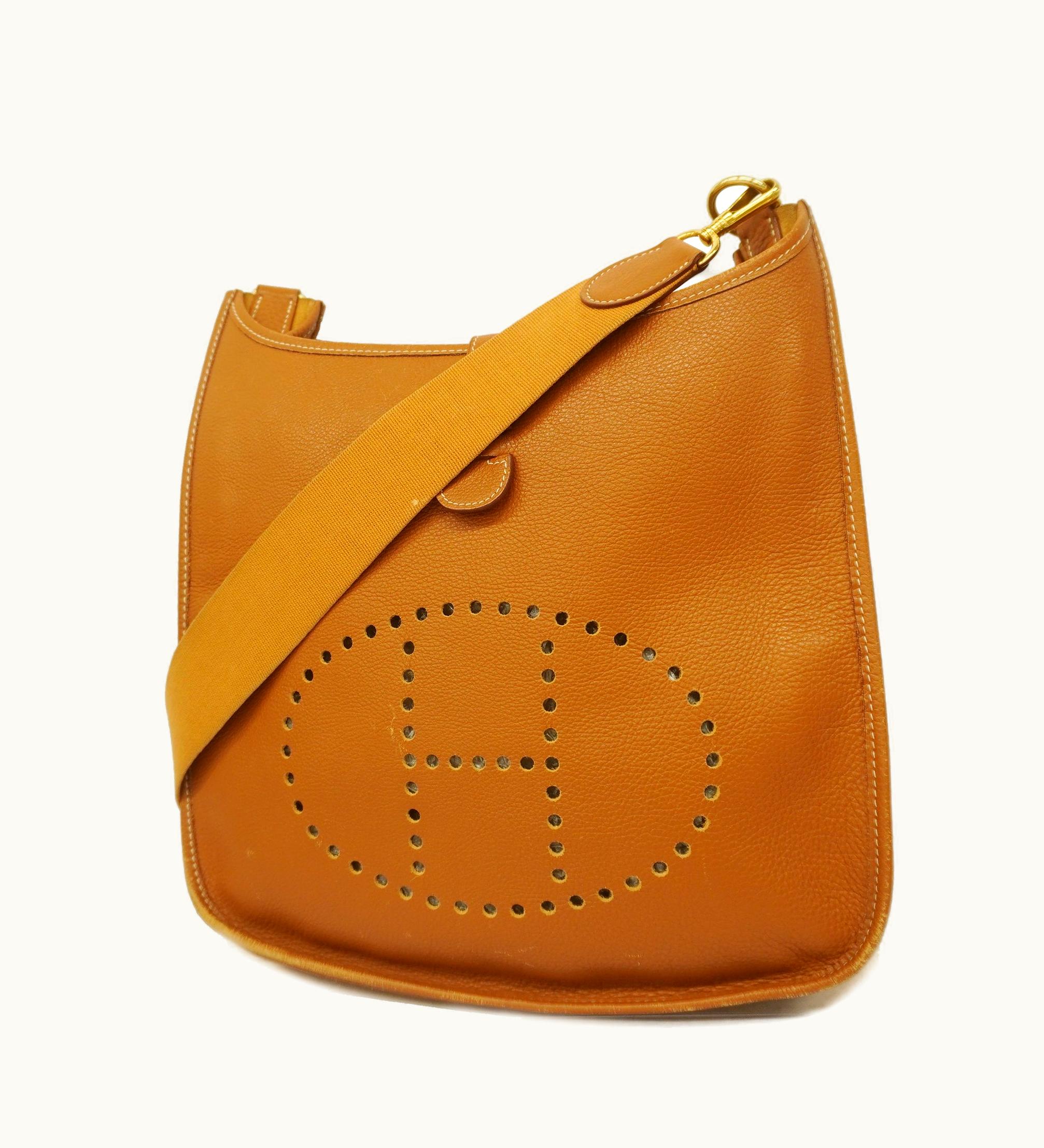 Hermès Hermès   Evelyne 1 C Stamp Women's Togo Leather Shoulder Bag Gold