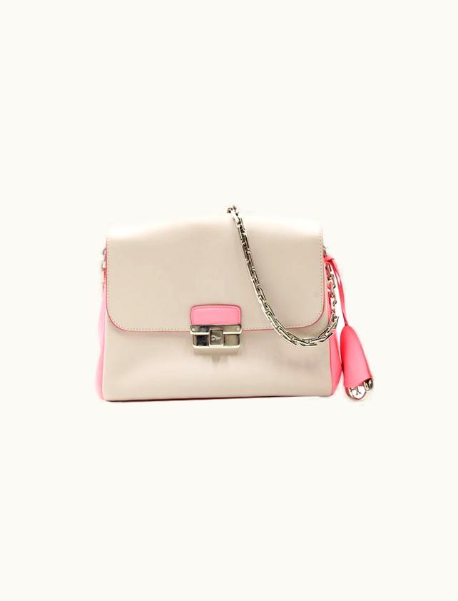 Dior Dior Beige & Pink Ling Shoulder Bag