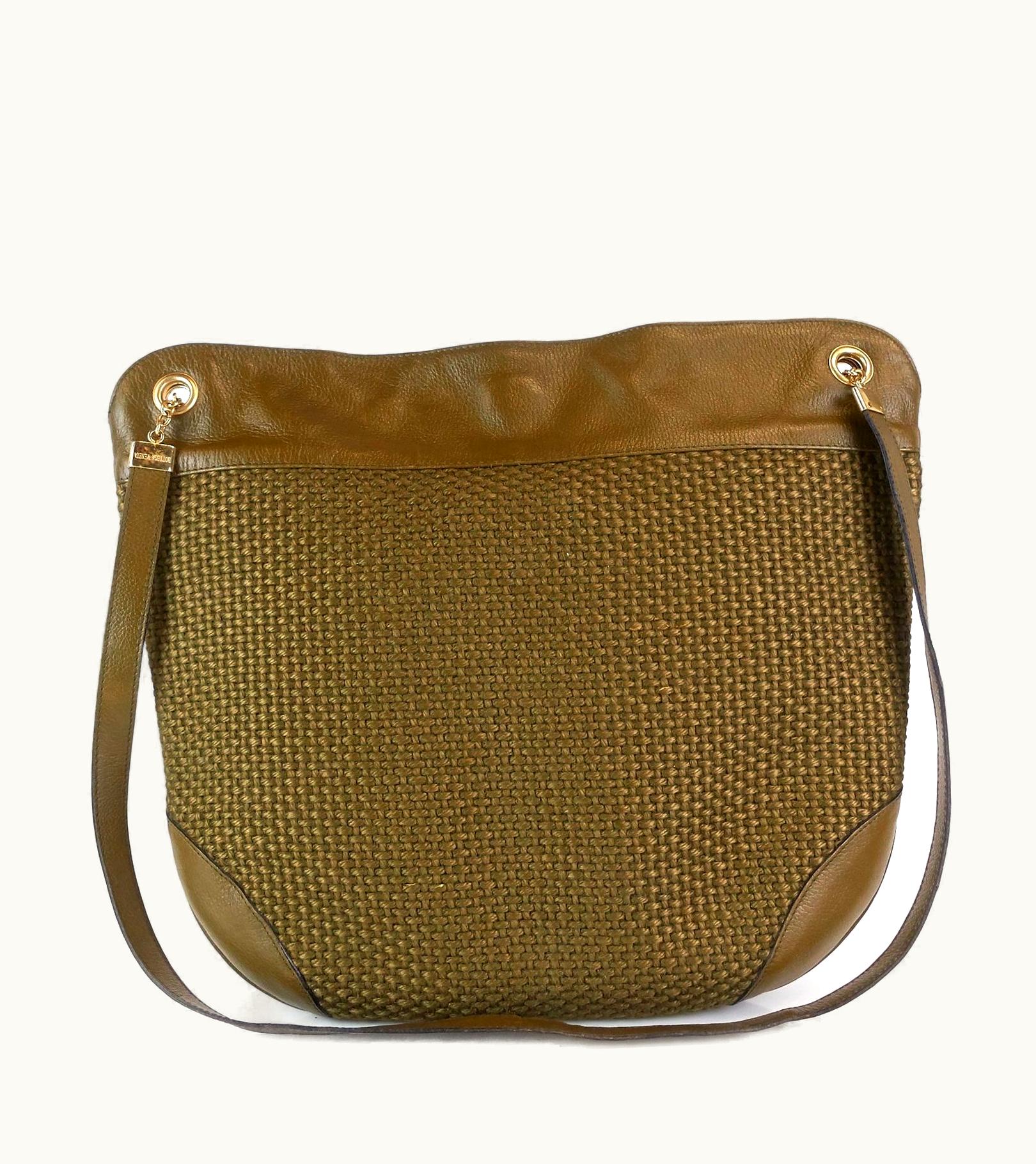 Bottega Veneta Bottega Veneta Woven Fabric And Leather Hobo Bag