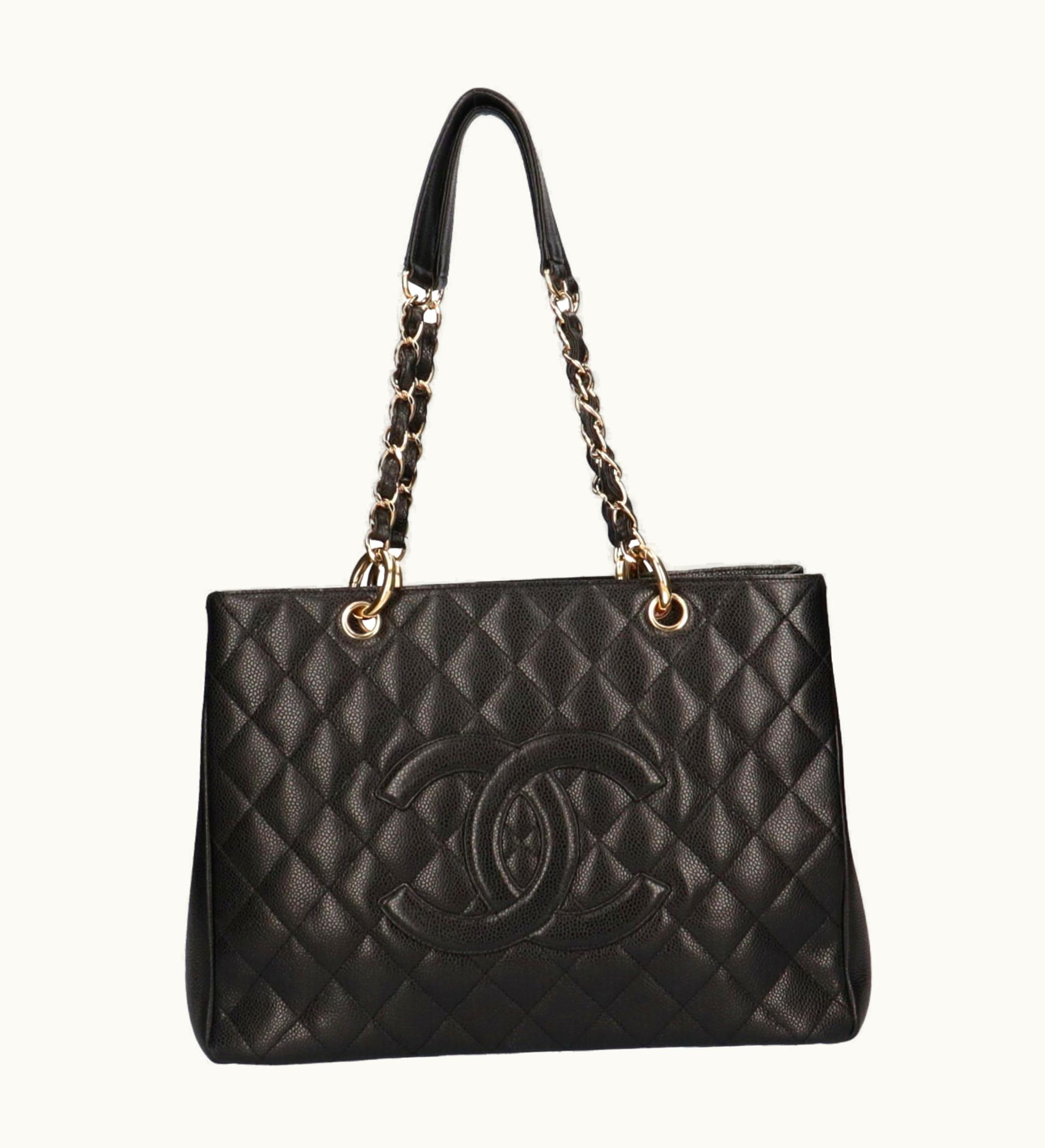 Chanel Chanel Chain Shoulder Bag Caviar Skin Black Ladies