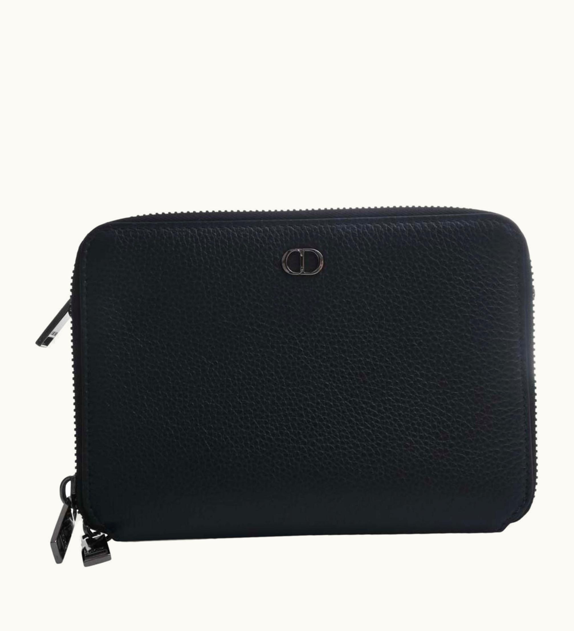 Dior Dior Christian Dior Leather Bag Shoulder Black Men's