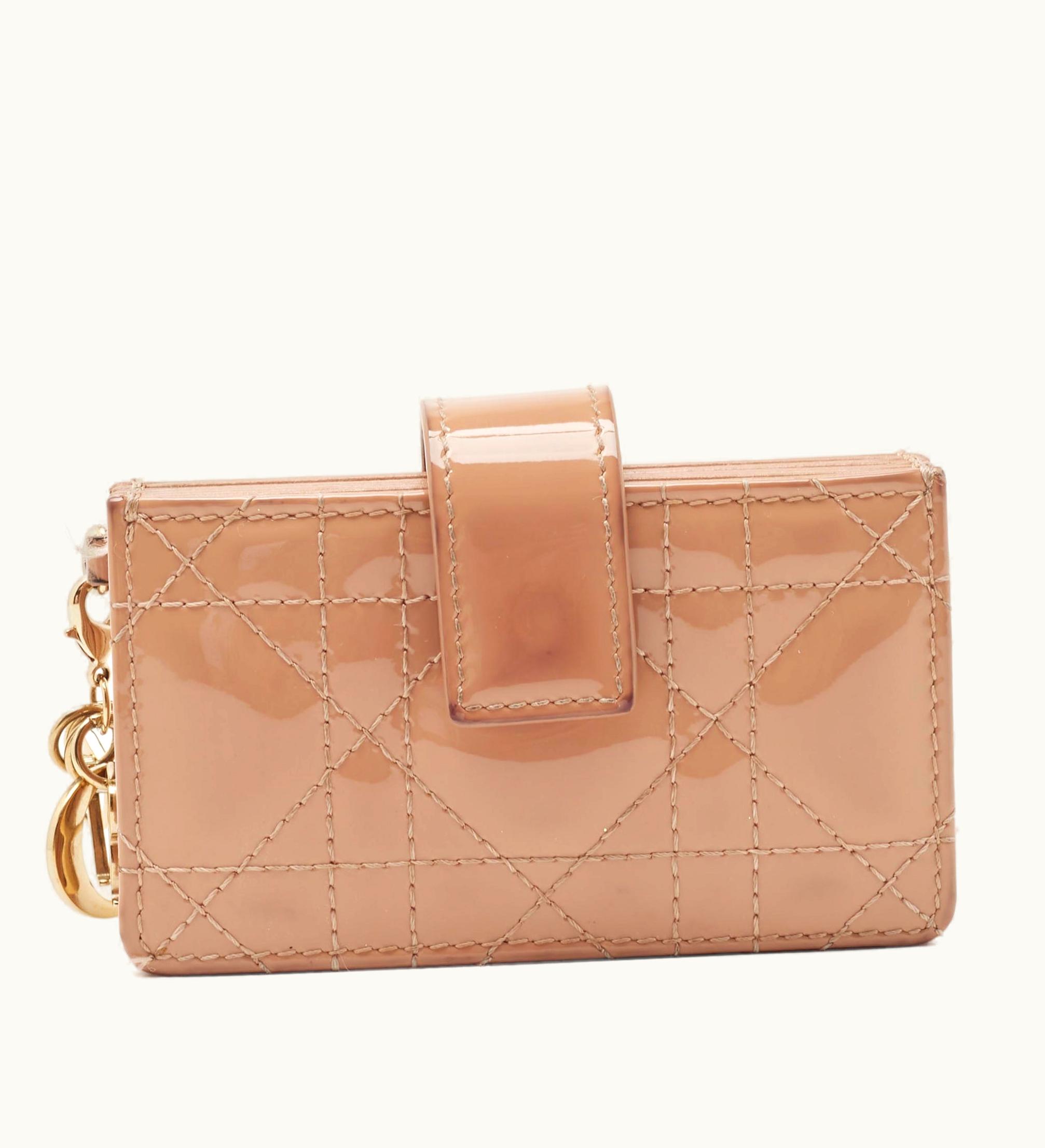 Dior Dior Beige Cannage Patent Leather Lady