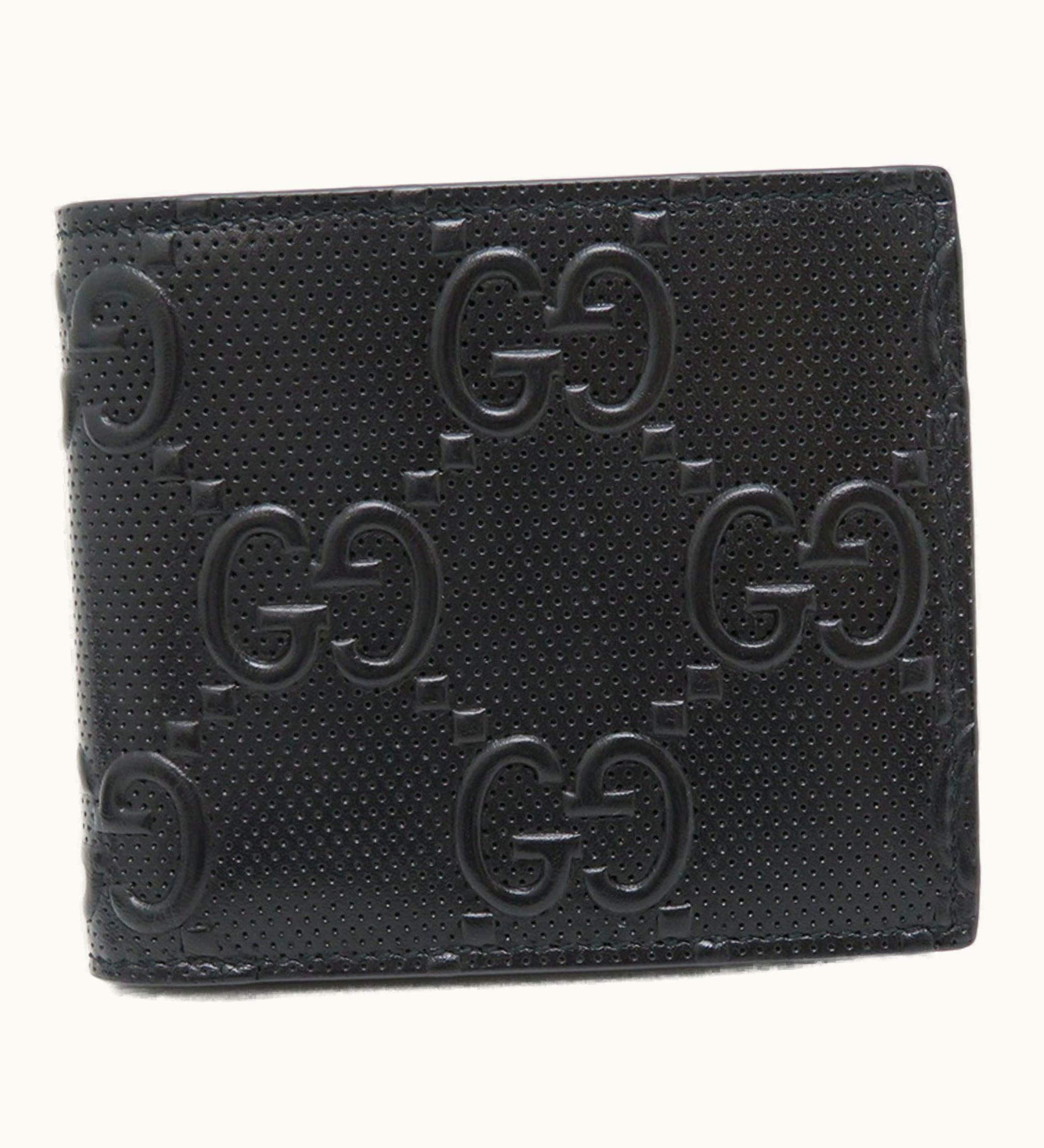 Gucci Gucci GG Bifold Wallet Women's 625555 Leather Black