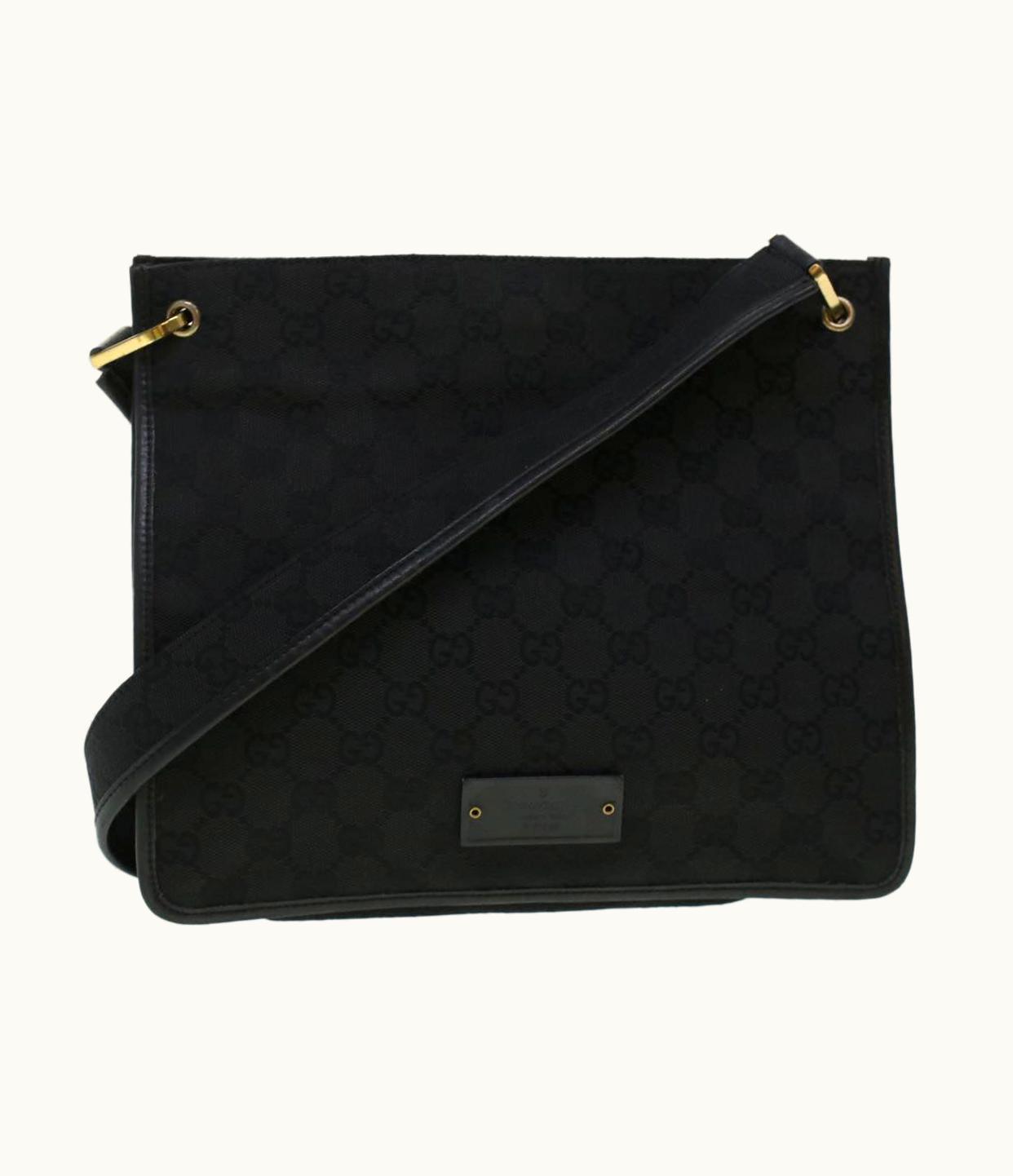 Gucci Gucci GG Canvas Shoulder Bag Black 91762