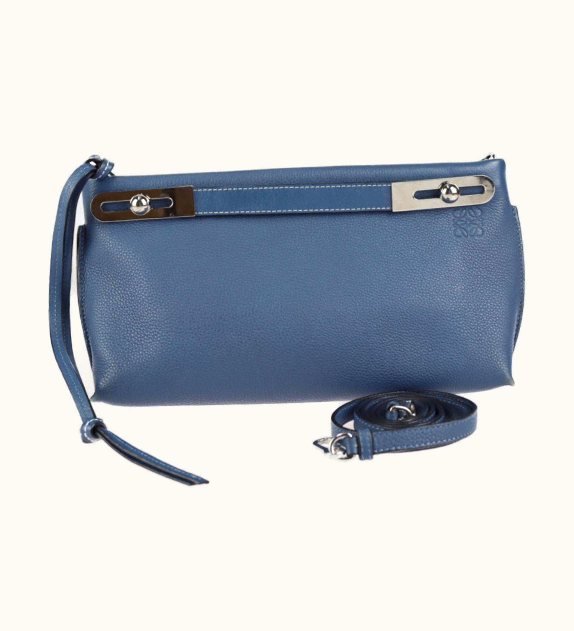 Loewe Loewe Missy Small Handbag 327.12Ks28 Leather Blue System Silver Metal Fittings 2Way Shoulder Bag