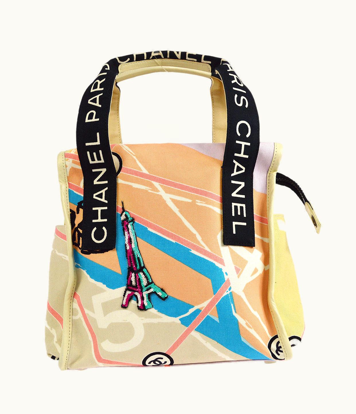 Chanel Chanel 2005-2006 Paris Map Printed Handbag Medium 27110