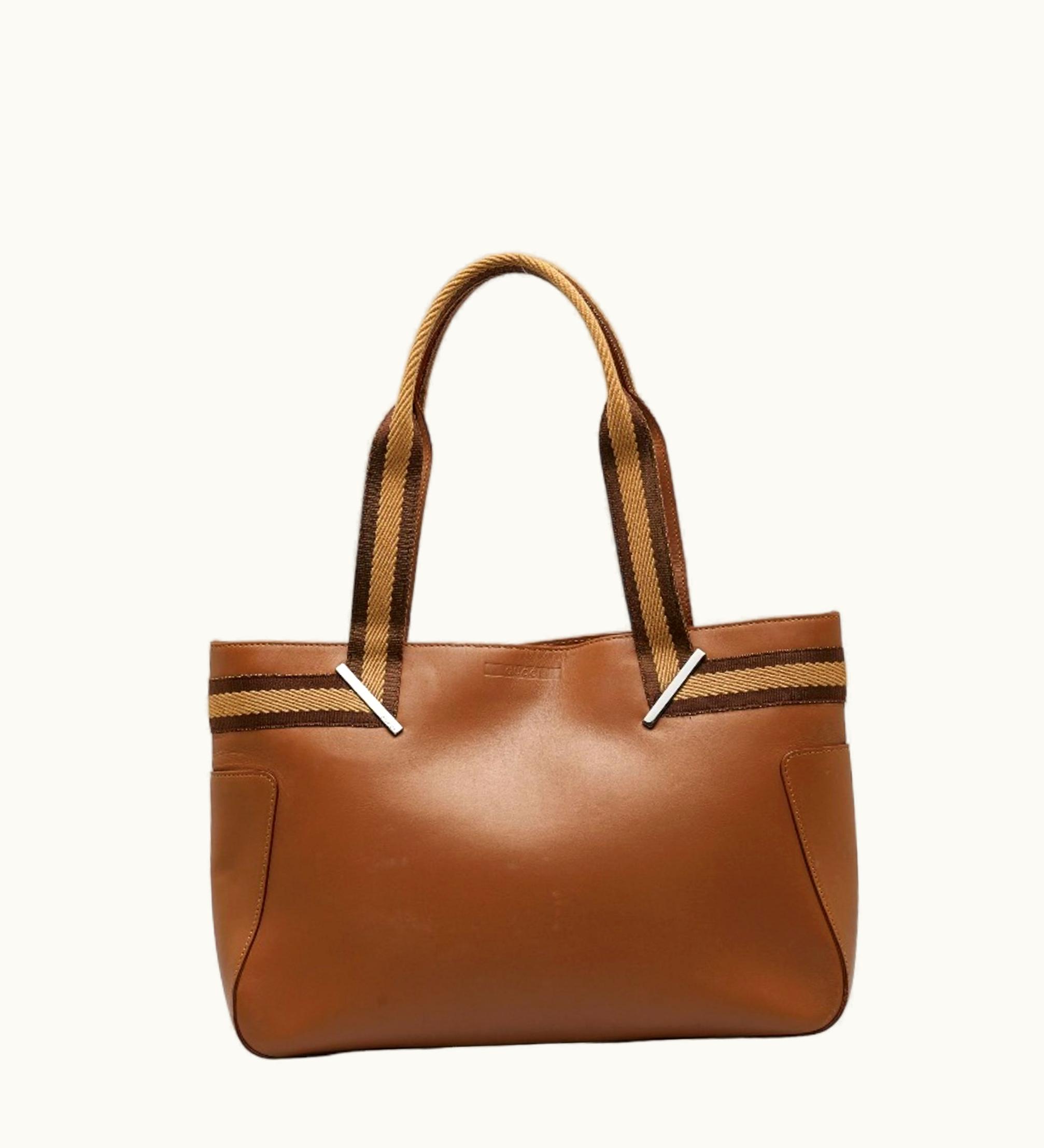 Gucci Gucci Handbag Tote Bag 002 1135 Brown Leather Ladies