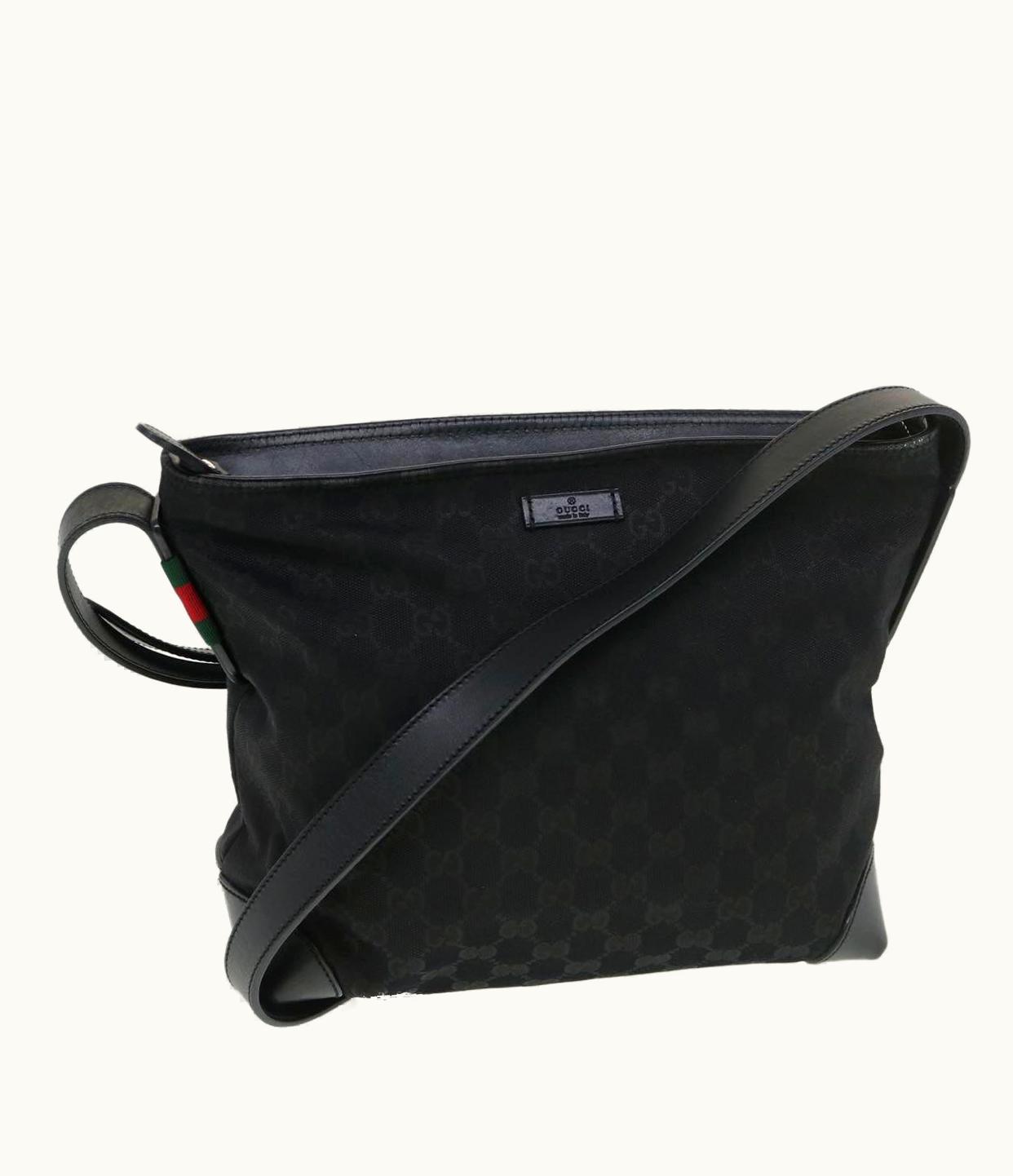 Gucci Gucci GG Canvas Shoulder Bag Black 337598