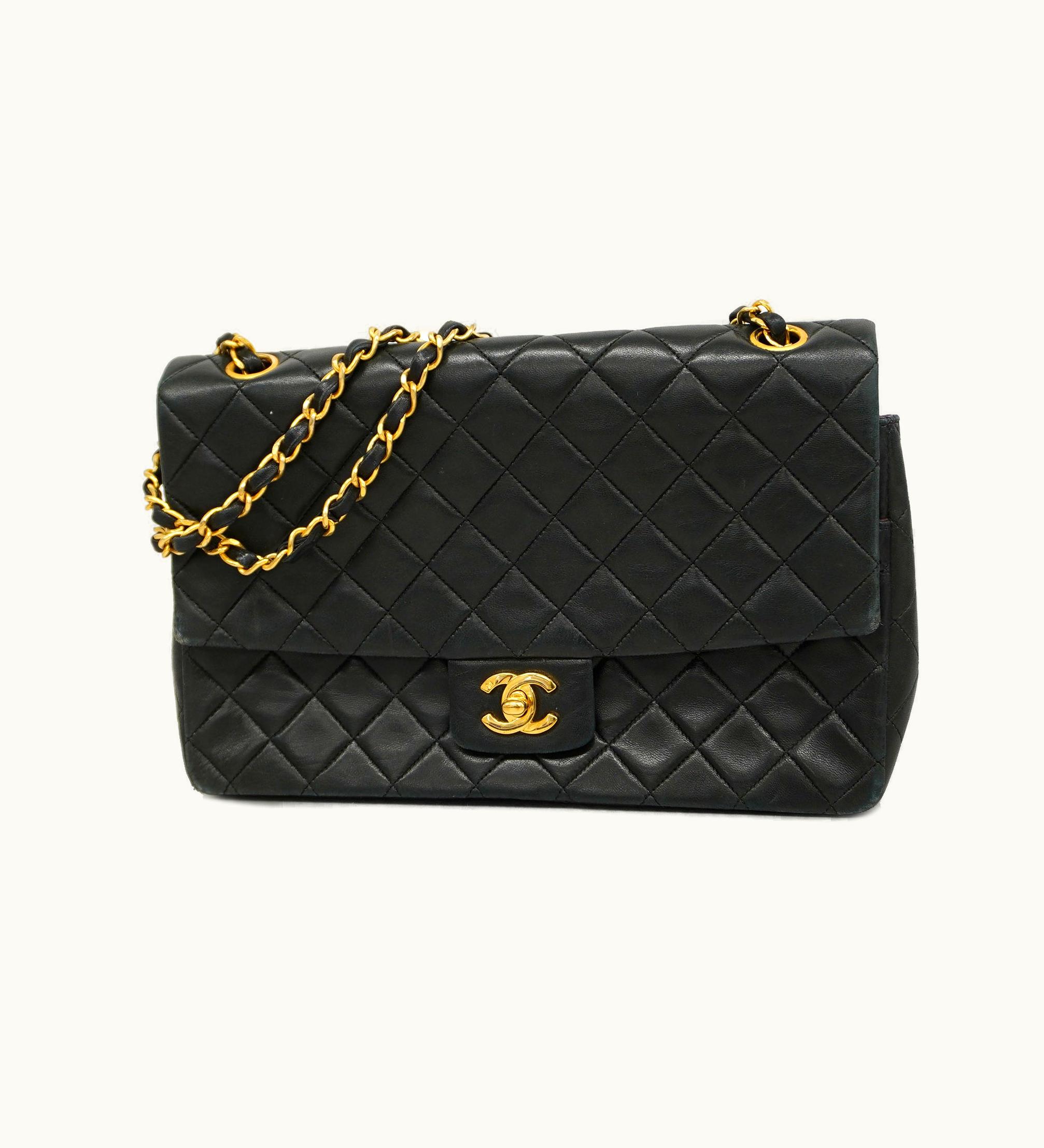 Chanel Chanel Matelasse Chain Shoulder Women's Leather Bag Black