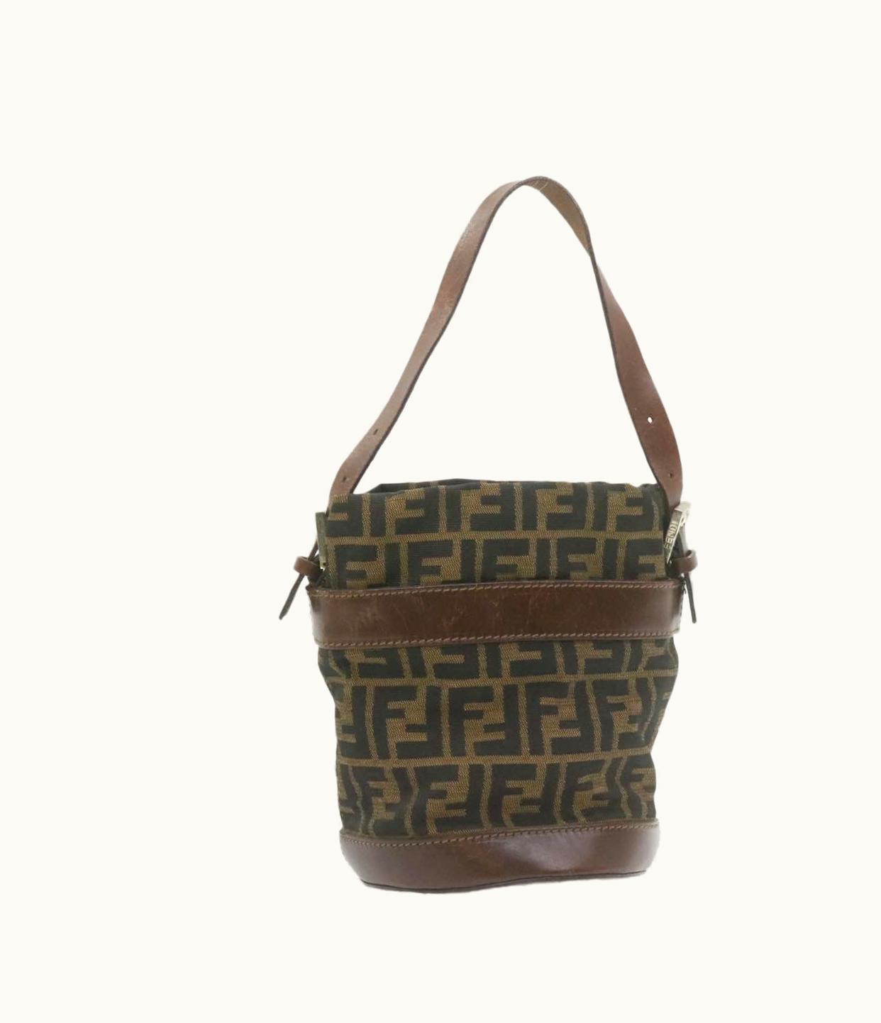 Fendi Fendi Zucca Canvas Hand Bag F16 Brown/Black