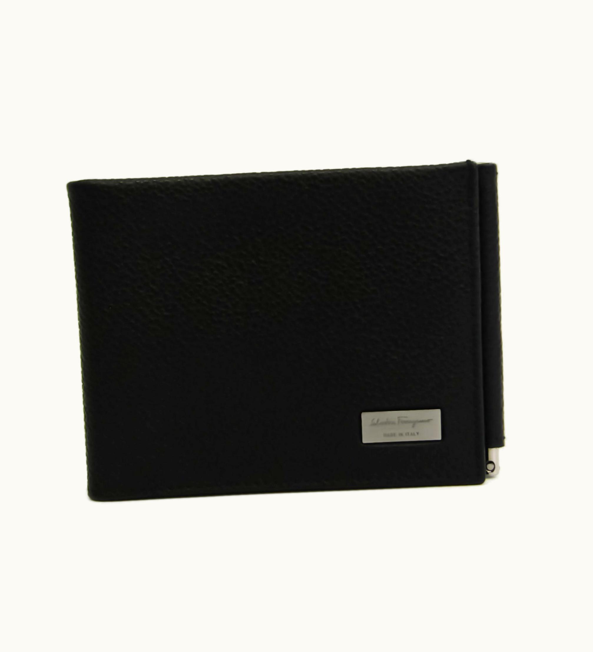 Salvatore Ferragamo Unisex Leather Bill Wallet (Tri-Fold)