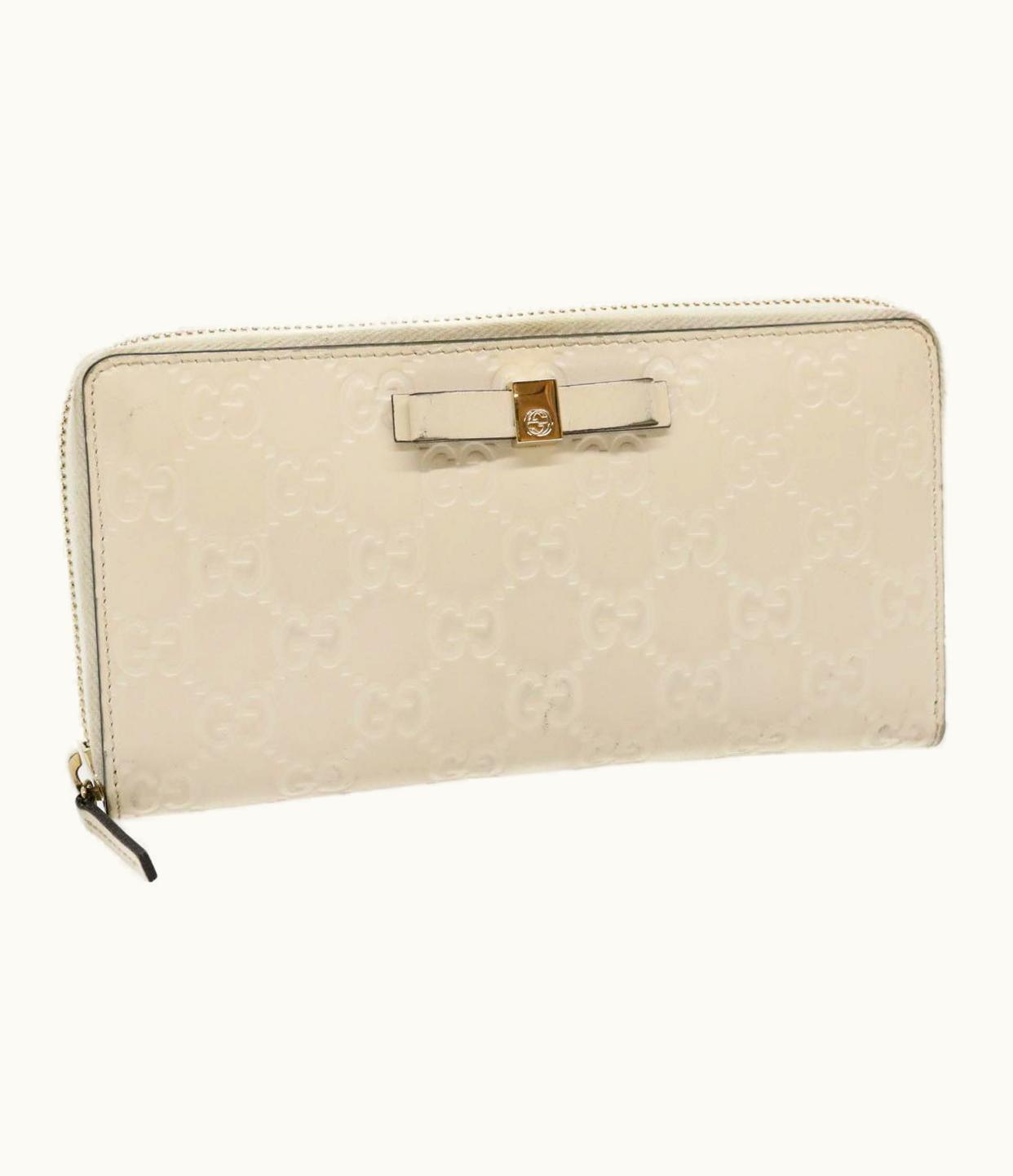 Gucci Gucci GG Canvas Ssima Long Wallet White