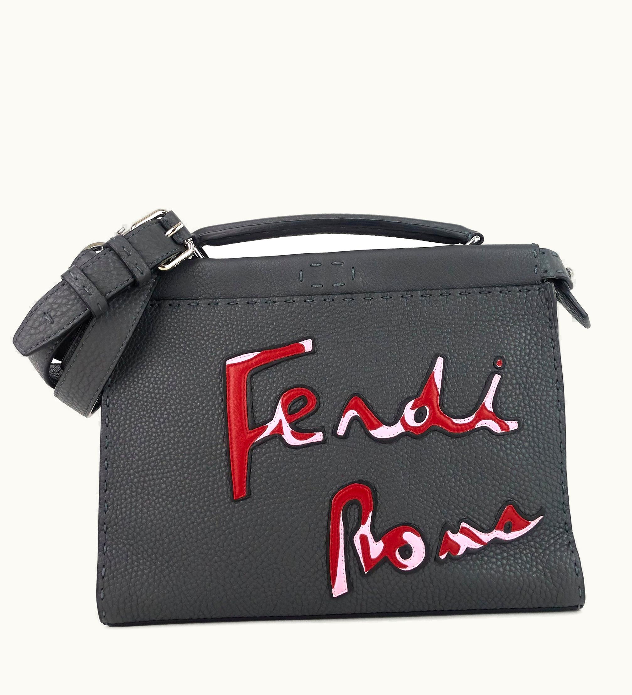 Fendi Fendi Peekaboo Fit Mini Selleria Leather Patch Bag