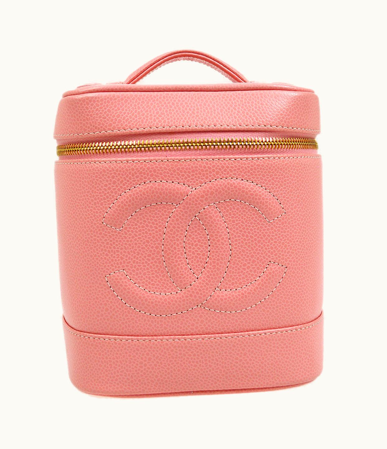 Chanel Chanel 2003-2004 Pink Caviar Timeless Vanity Handbag 95851