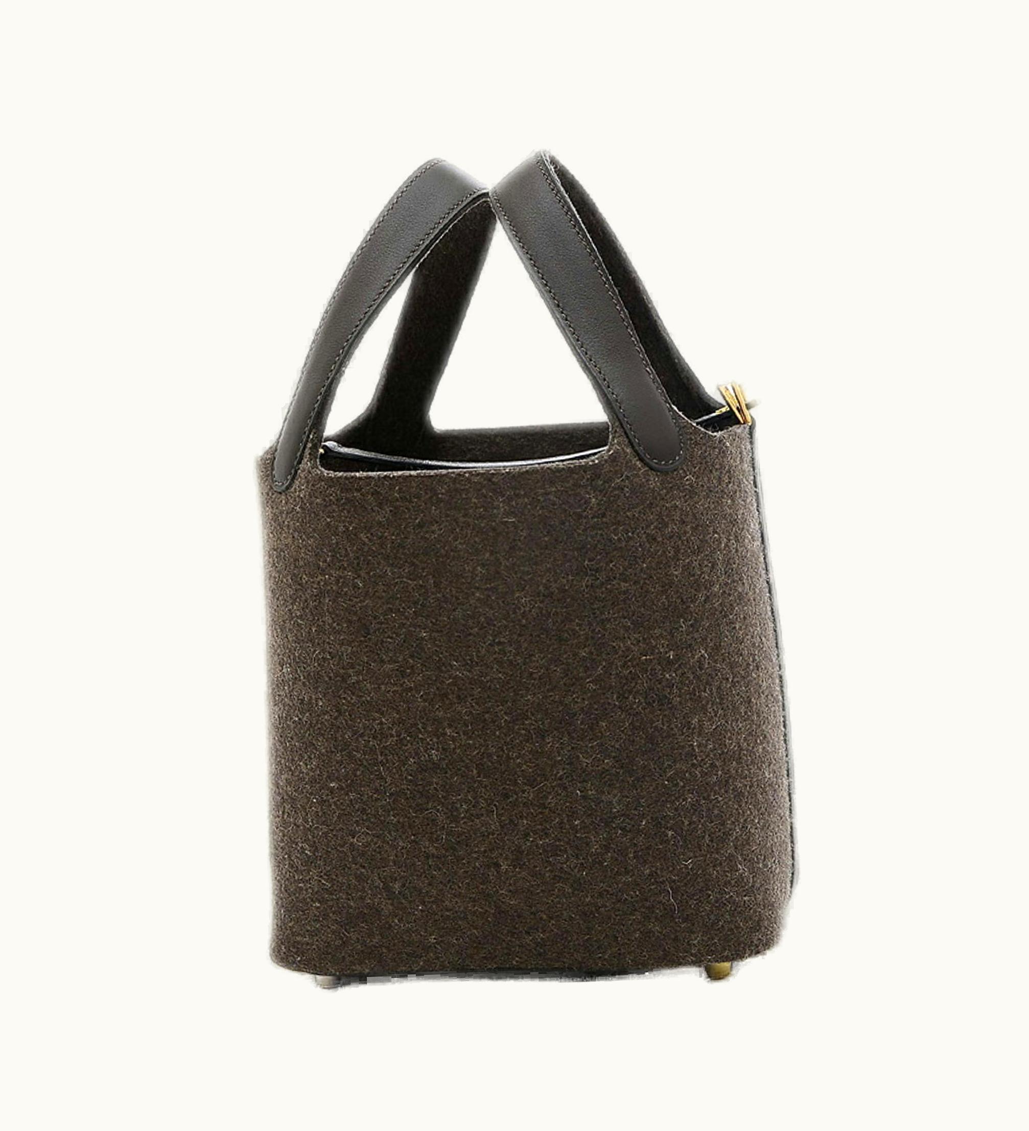 Hermès Hermès Picotin Lock PM 18 Felt Swift Evenne Y Engraved Handbag