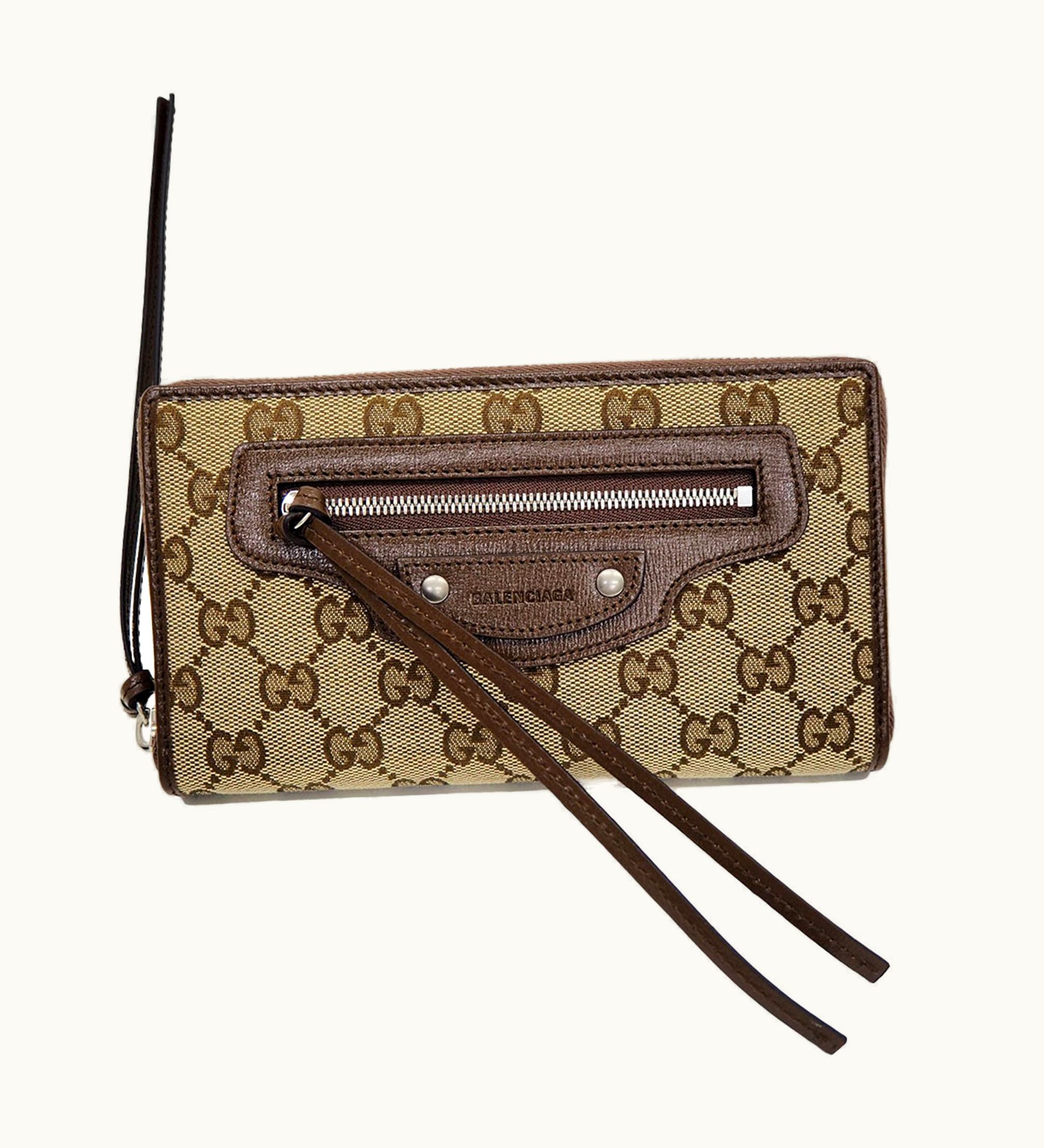 Gucci Gucci X Balenciaga The Hacker Project Neo Classic Zip Around 681710 Long Wallet Collaboration Ladies