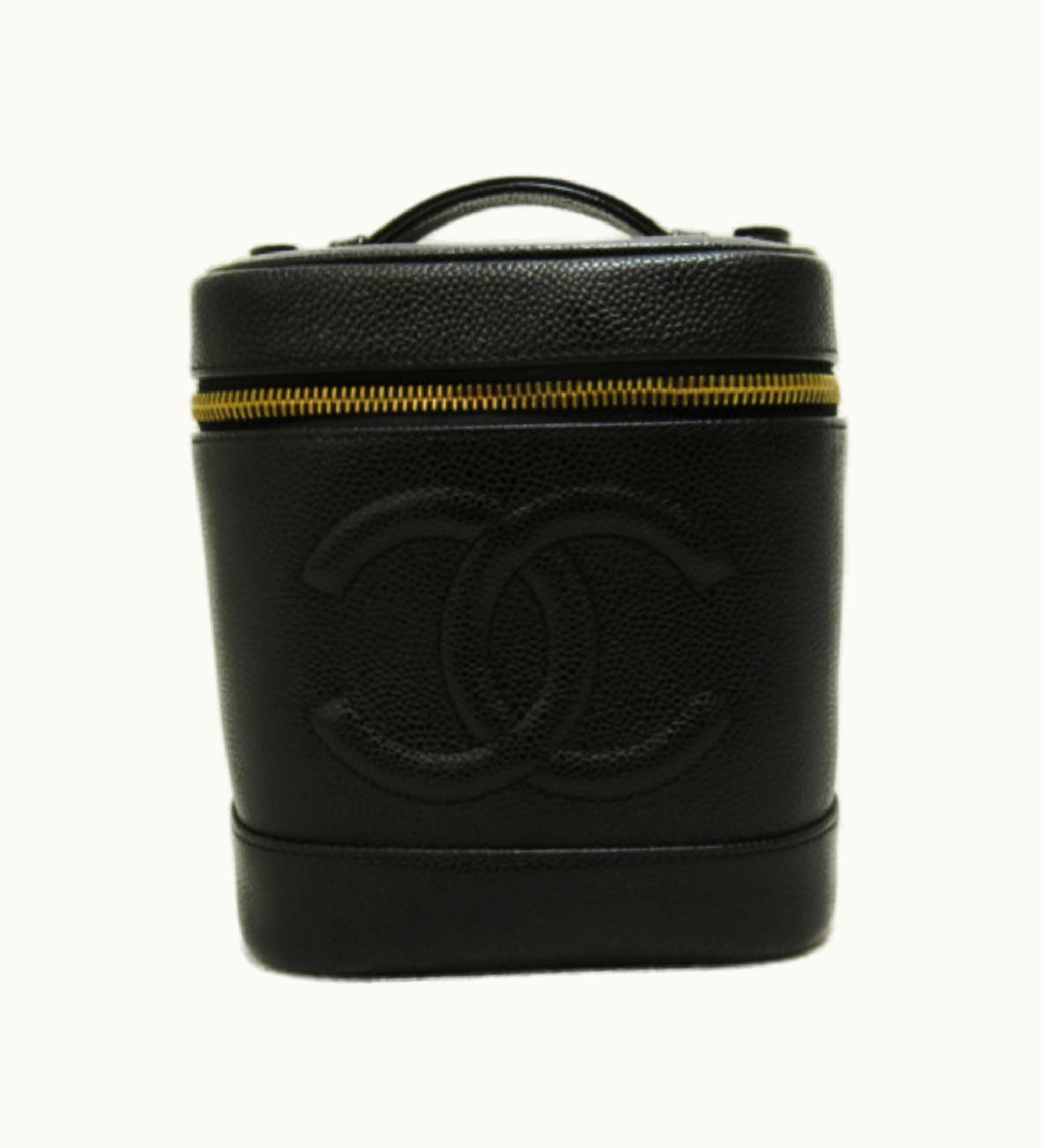 Chanel Chanel Vertical Vanity Bag Black Caviar Skin [Grained Calf]