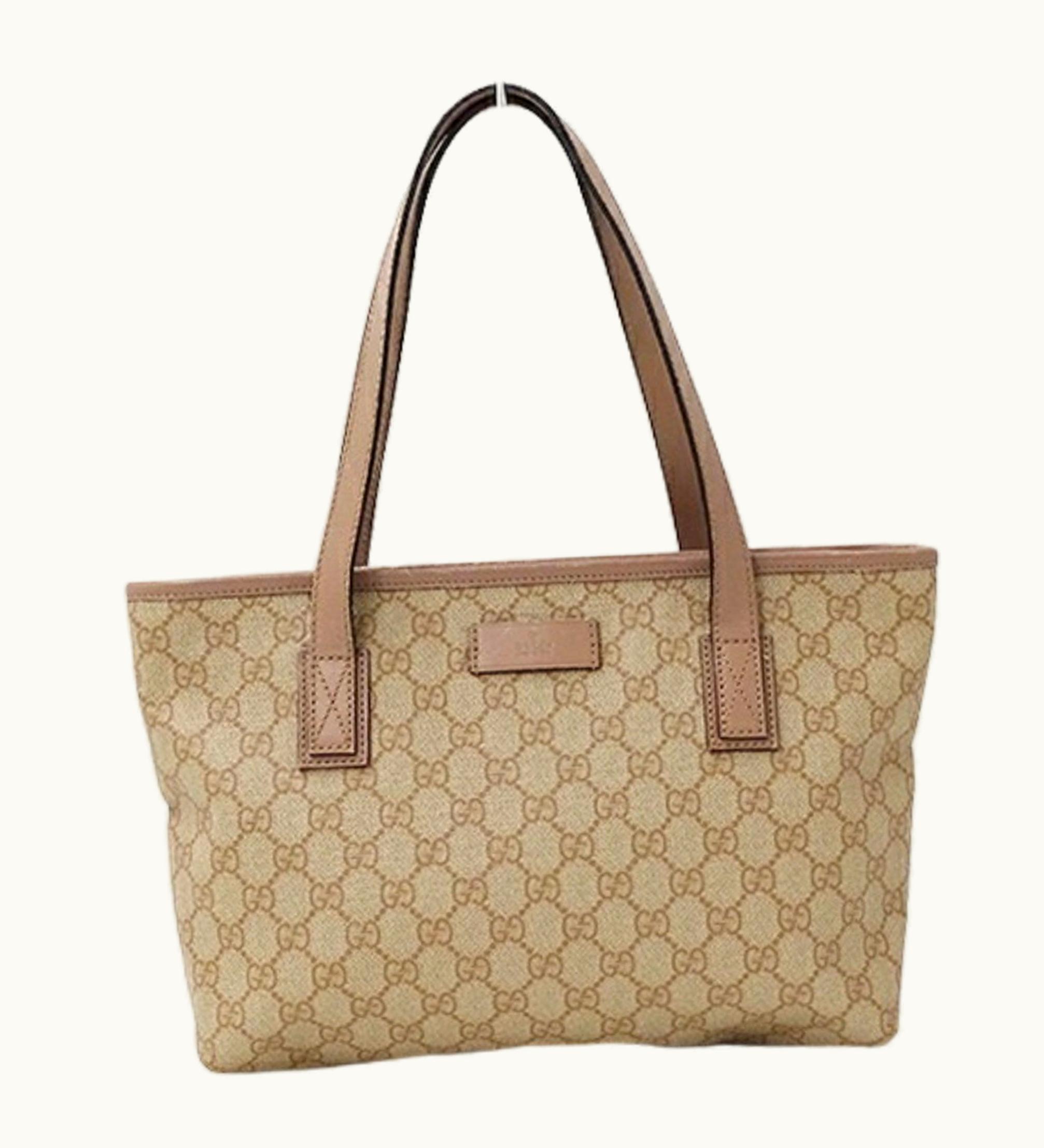 Gucci Gucci Bag Ladies Tote Shoulder GG Supreme Pink Beige 211138