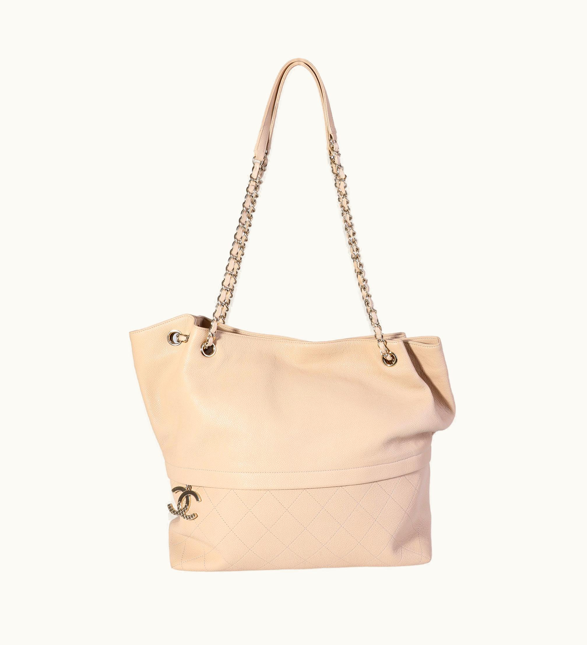 Chanel Chanel Zip & Carry Tote Beige Grained Calfskin
