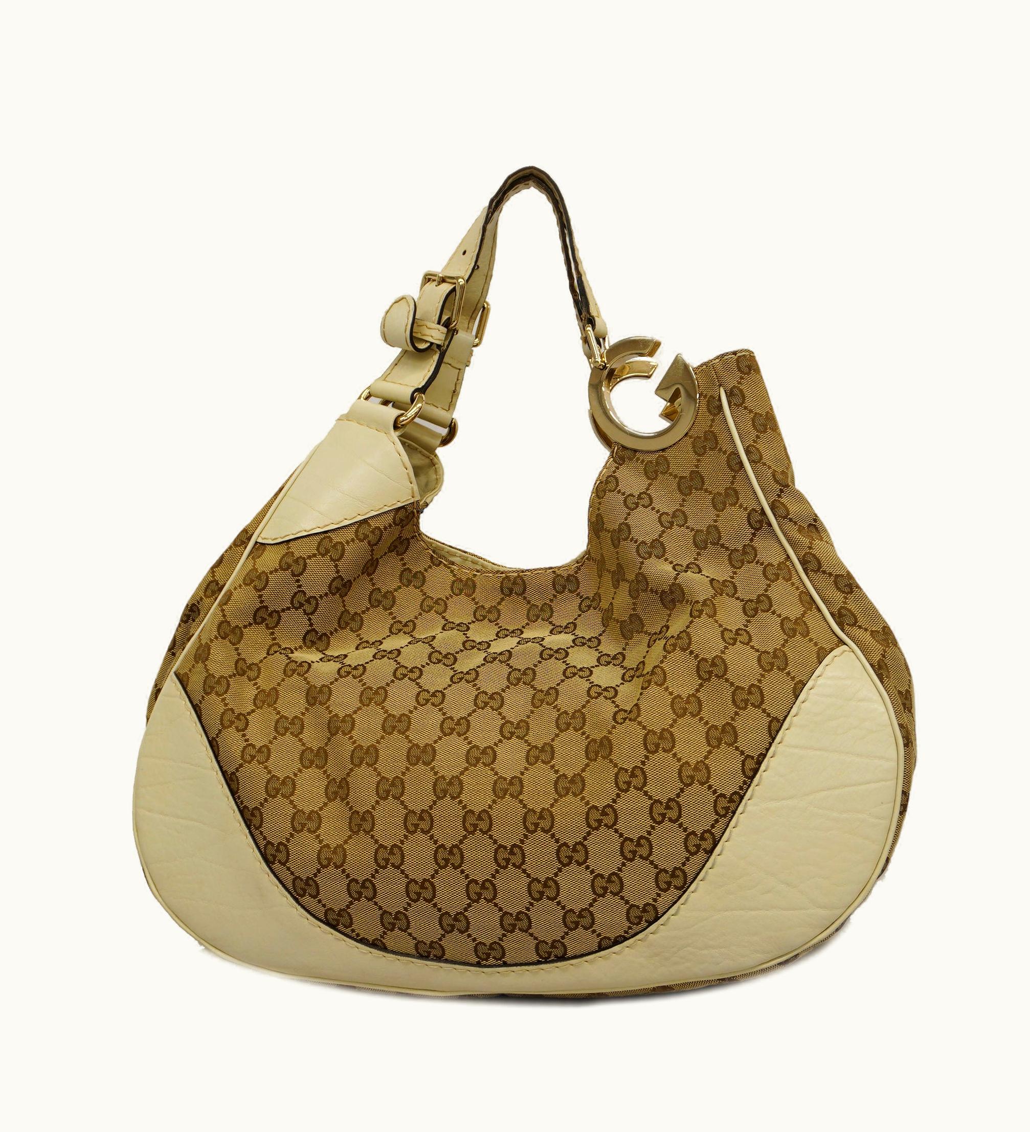 Gucci Gucci GG Canvas 002-1073 Women's GG Canvas Bag Beige, Ivory