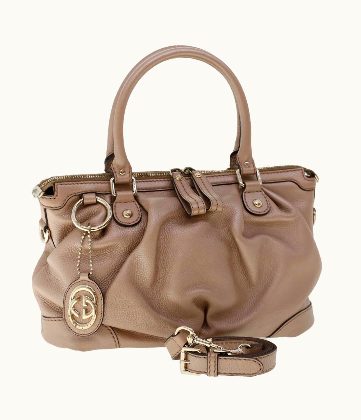 Gucci Gucci Hand Bag Leather 2Way Pink 247902