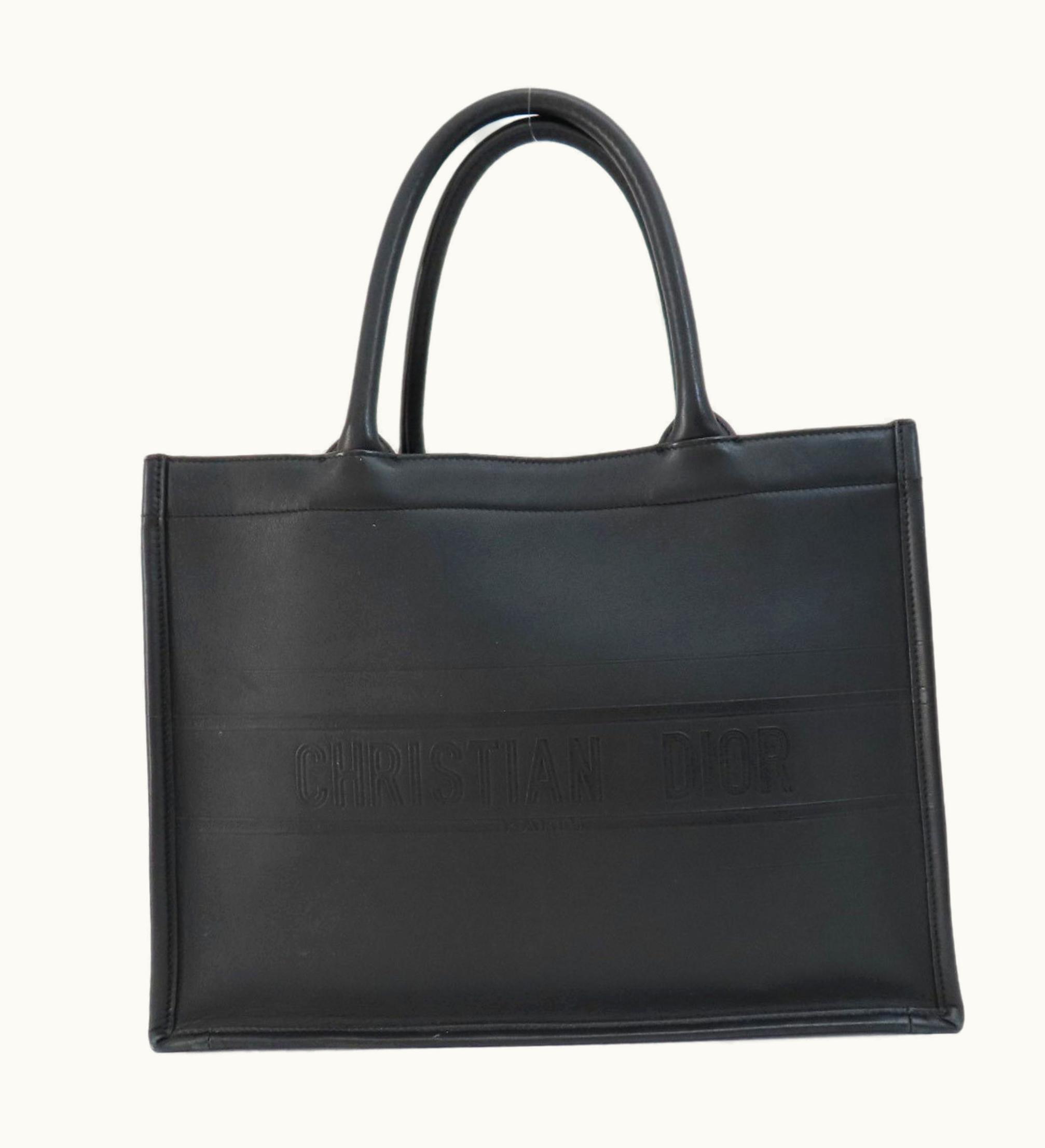 Dior Dior Book Thoth Tote Bag Women's Black Leather
