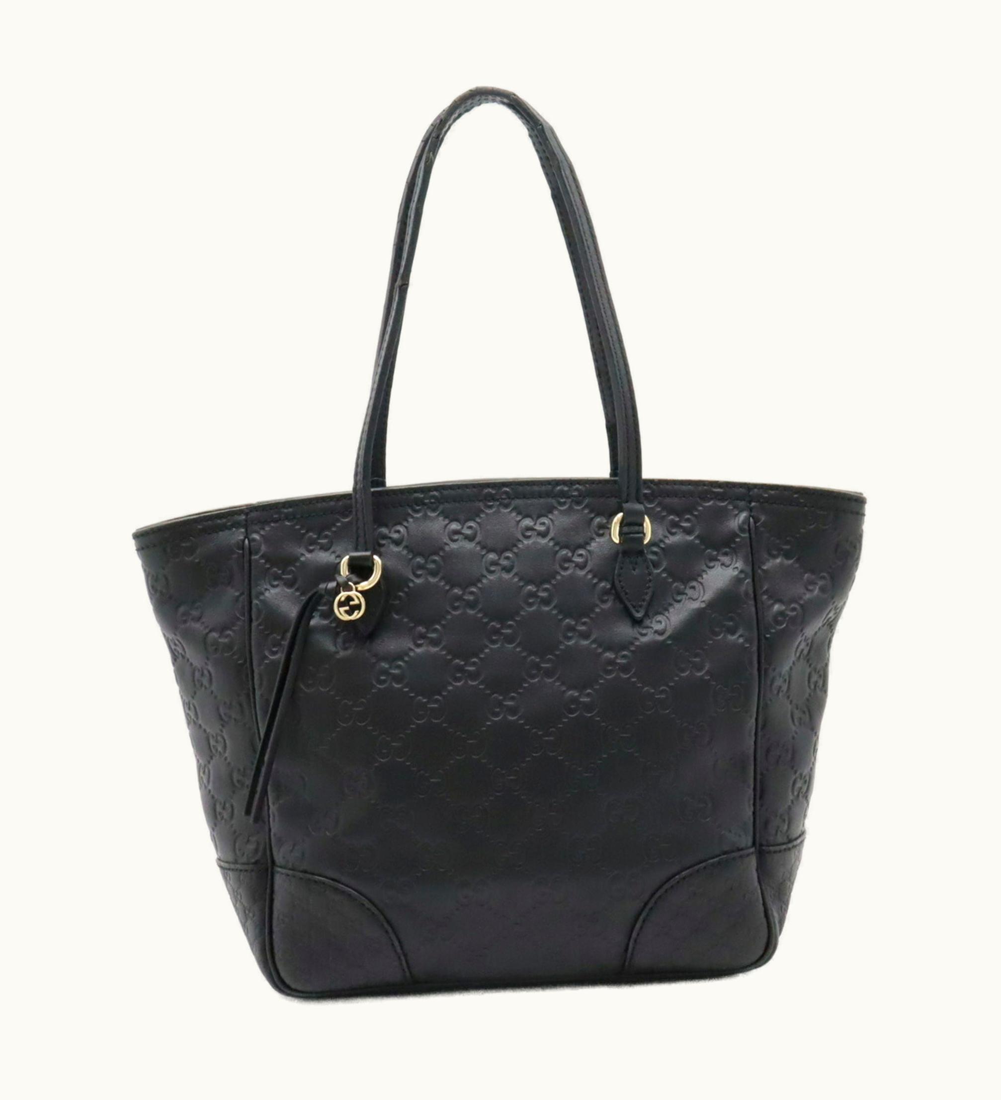 Gucci Gucci Sima Tote Bag Shoulder Leather Black 353119
