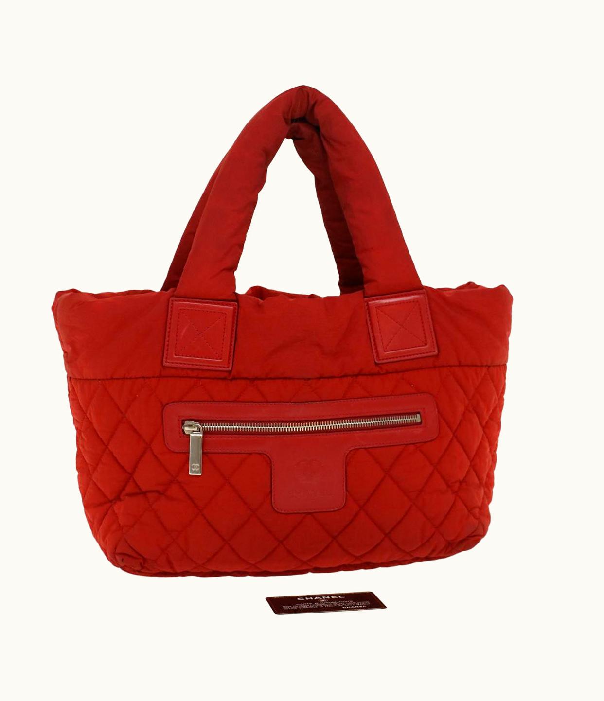 Chanel Chanel Cocoko Koon PM Hand Bag Nylon Red CC